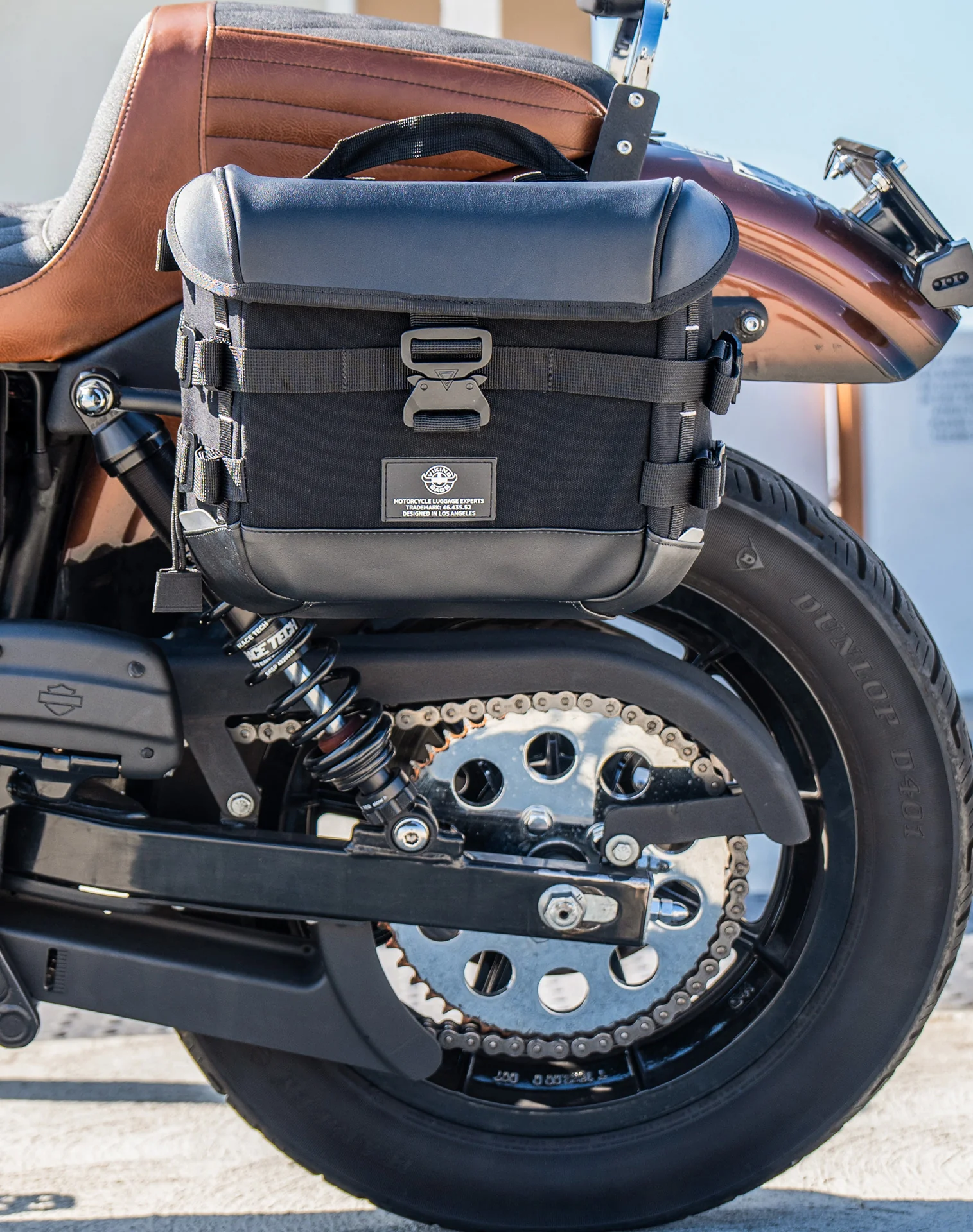 10L - Incognito Quick Mount Small Solo Saddlebag (Left Only) for Harley Dyna Super Glide Custom FXDC/I - Image 4