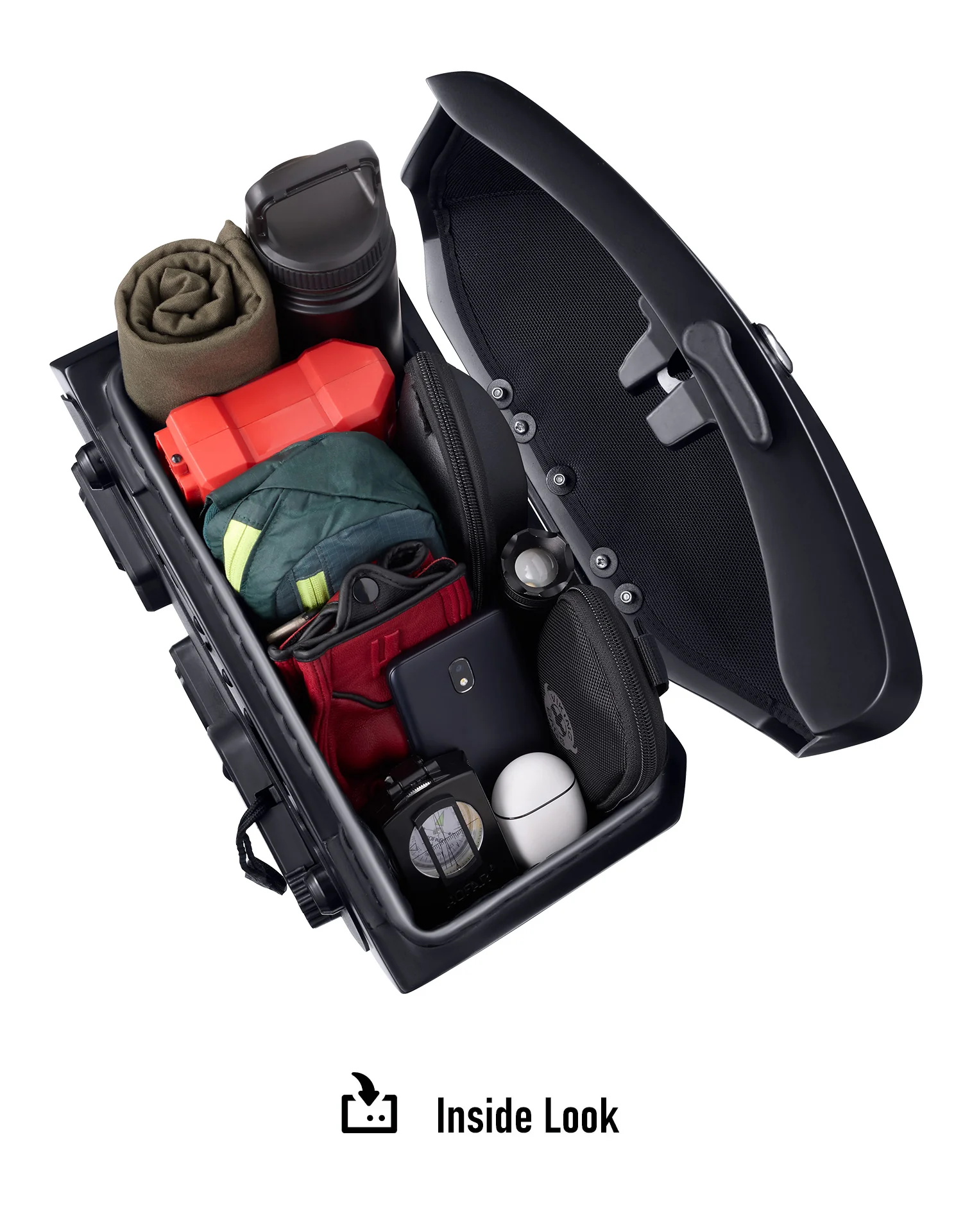 12L - Ironclad Quick Mount Medium Harley Dyna Super Glide FXD Matte Hard Solo Saddlebag (Left Only) - Image 12