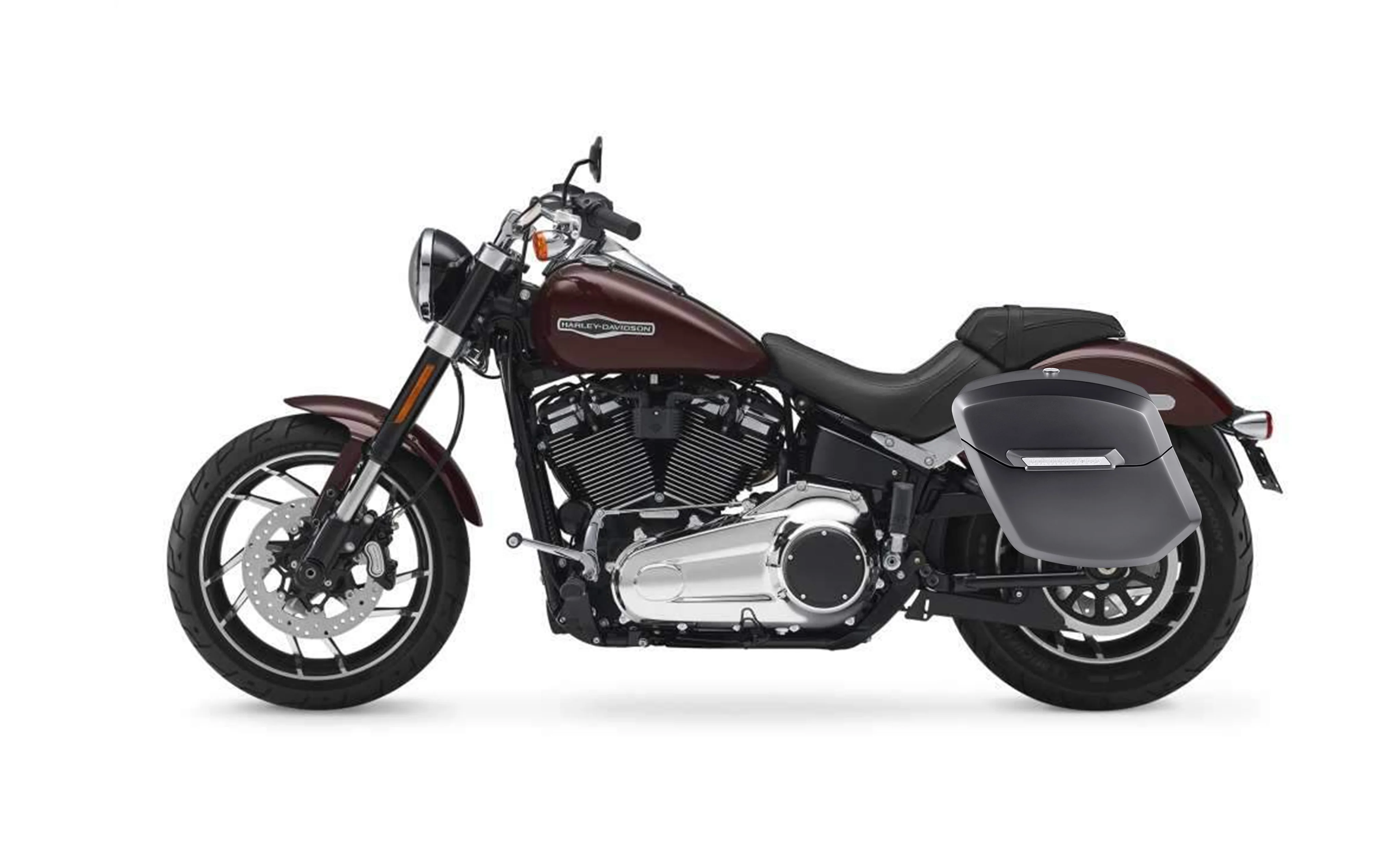 12L - Ironclad Quick Mount Medium Harley Softail Sport Glide Matte Hard Solo Saddlebag (Left Only) - Image 2