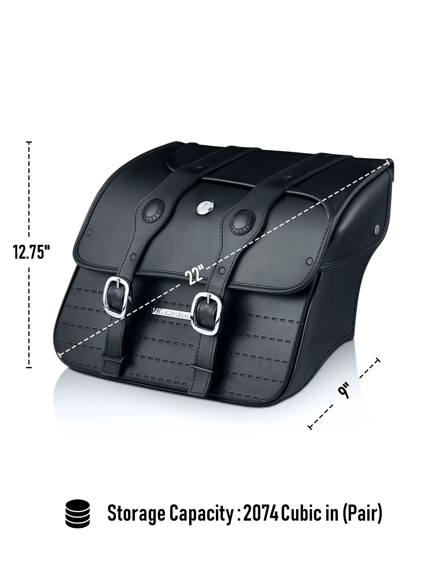 34L - ArrowHead Large Indian Super Chief Limited Motorcycle Saddlebags - Image 7