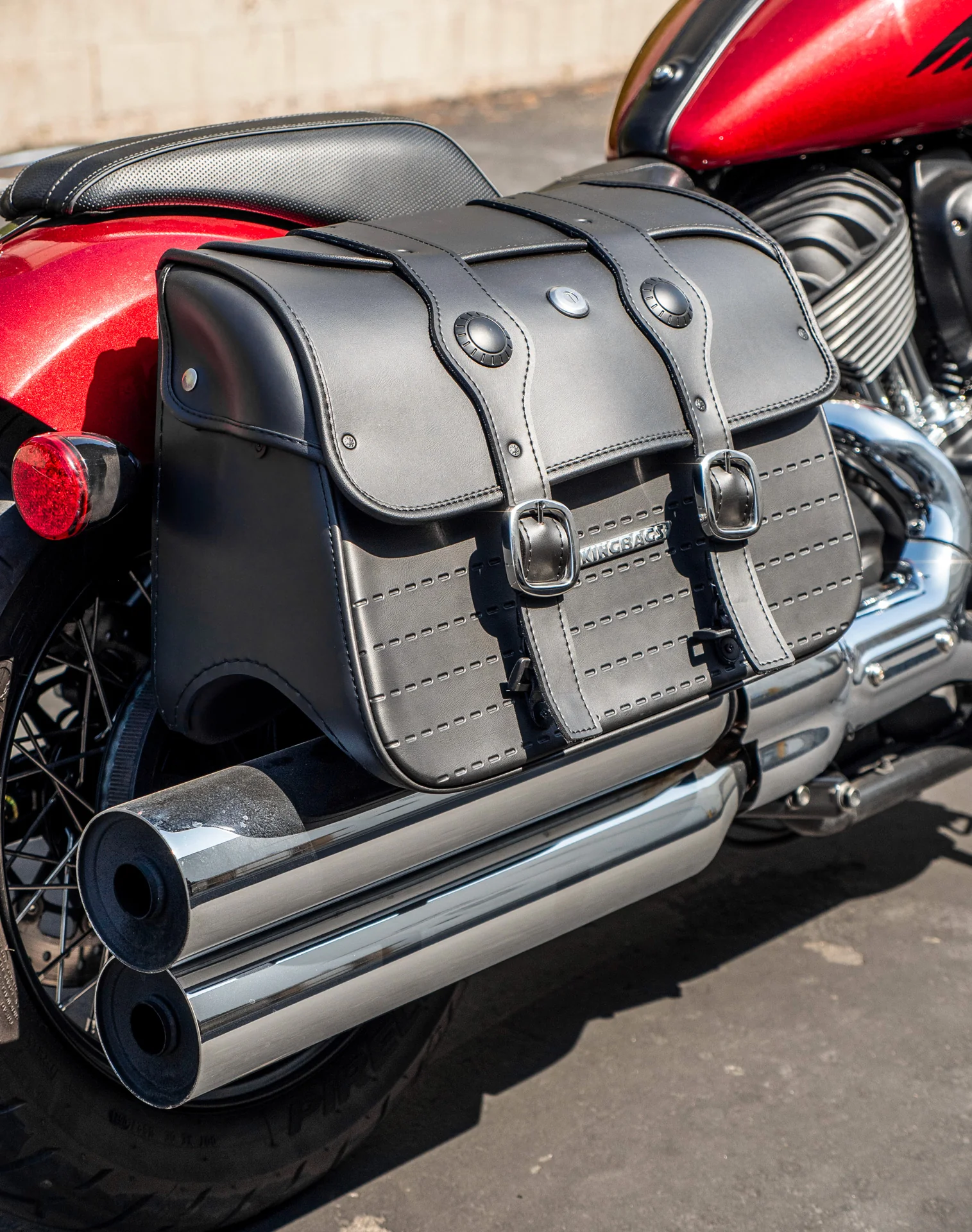 34L - ArrowHead Large Indian Super Chief Motorcycle Saddlebags - Image 5