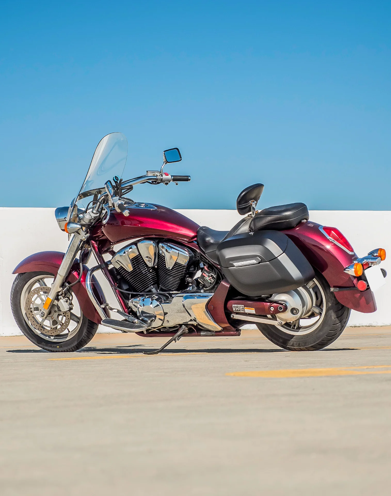 40L - Lamellar Raven XL Honda VT1300CT Interstate Matte Hard Saddlebags - Image 3