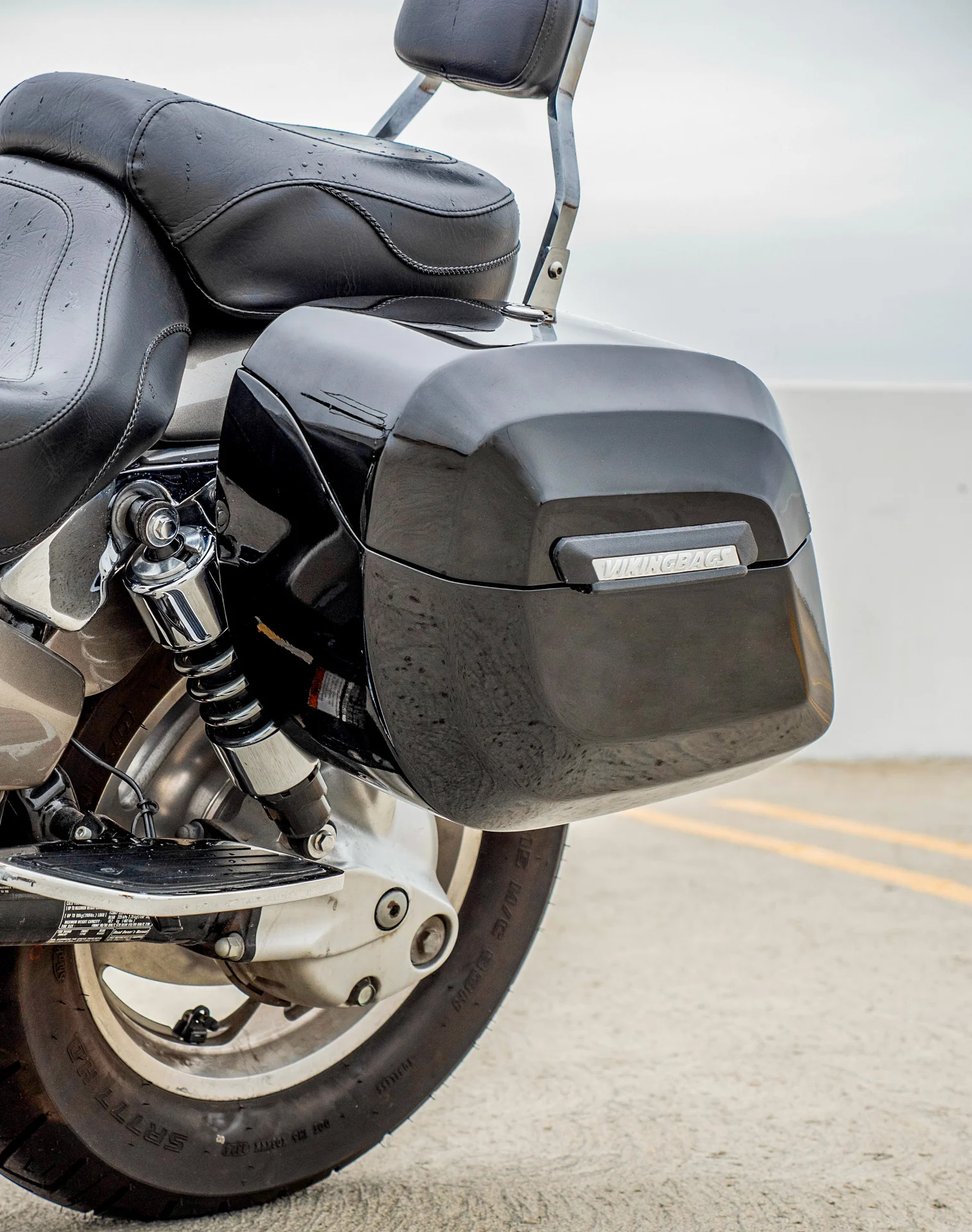 40L - Lamellar Raven XL Honda VTX 1800 N Painted Hard Saddlebags - Image 5
