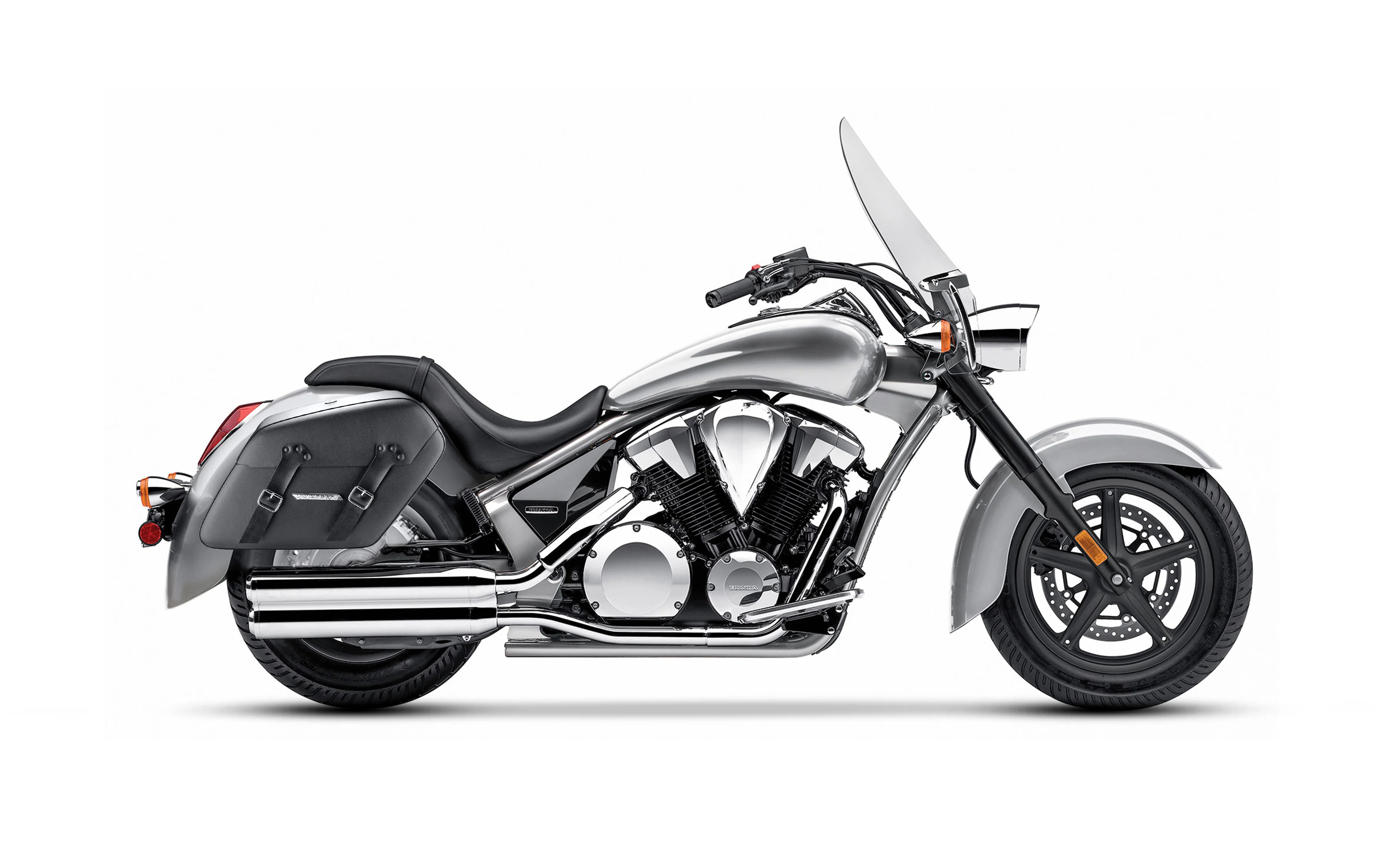 42L - Baldur XL Honda VT1300CT Interstate Leather Wrapped Hard Saddlebags - Image 2