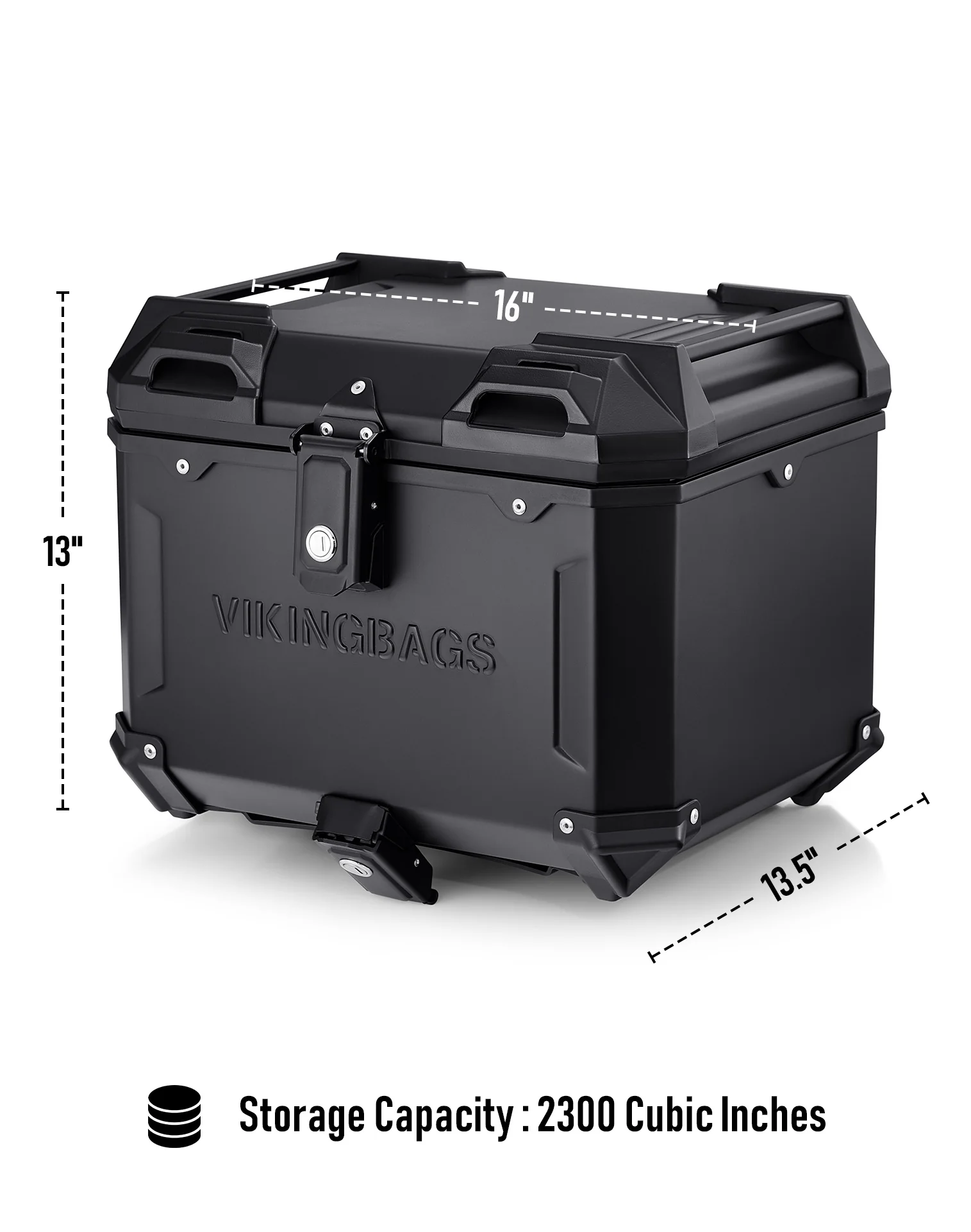 38L - Apex XL BMW F 900 GS Aluminum Top Case Black - Image 3