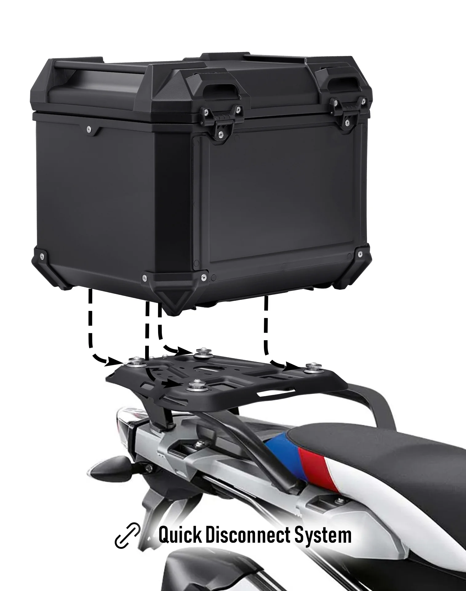 38L - Apex XL BMW R 1250 GS Aluminum Top Case Black - Image 9