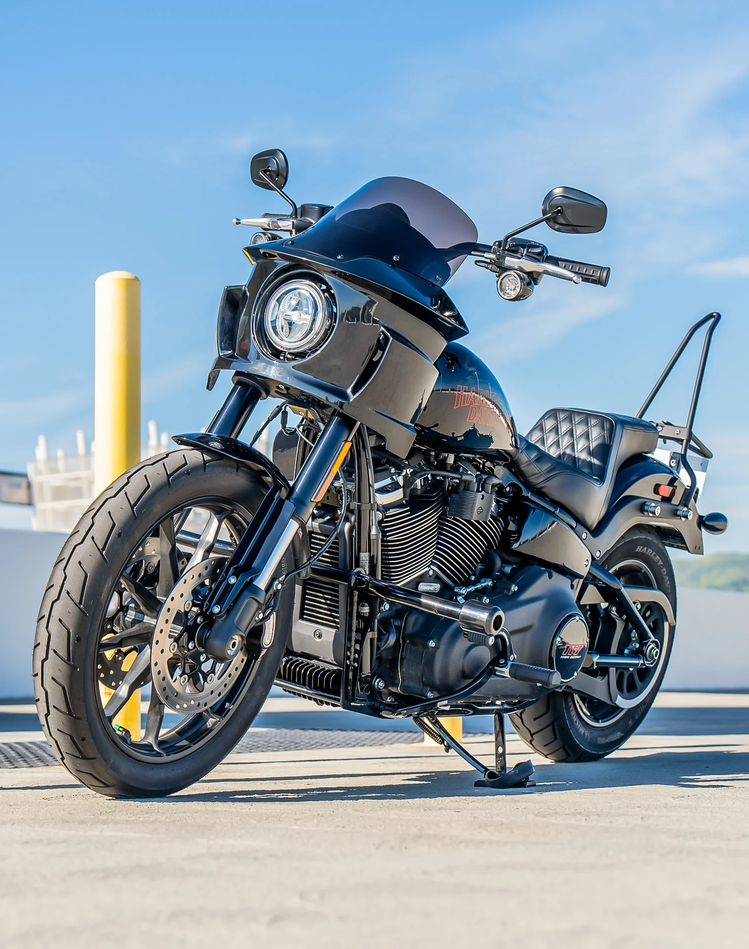 Viking Dominion Crash Bar/ Engine Guard for Harley Softail Low Rider FXLR Gloss Black - Image 4