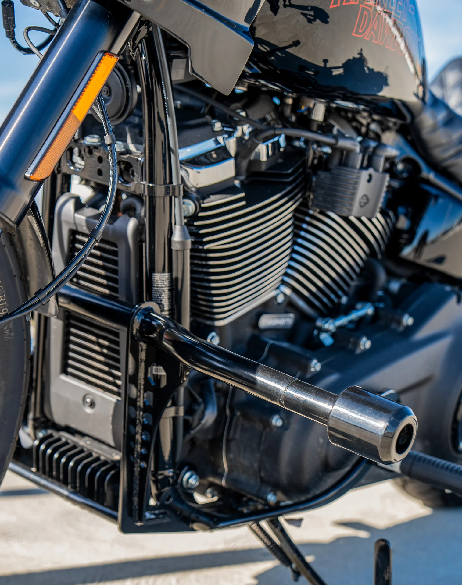 Viking Dominion Crash Bar/ Engine Guard for Harley Softail Low Rider ST FXLRST Gloss Black - Image 6
