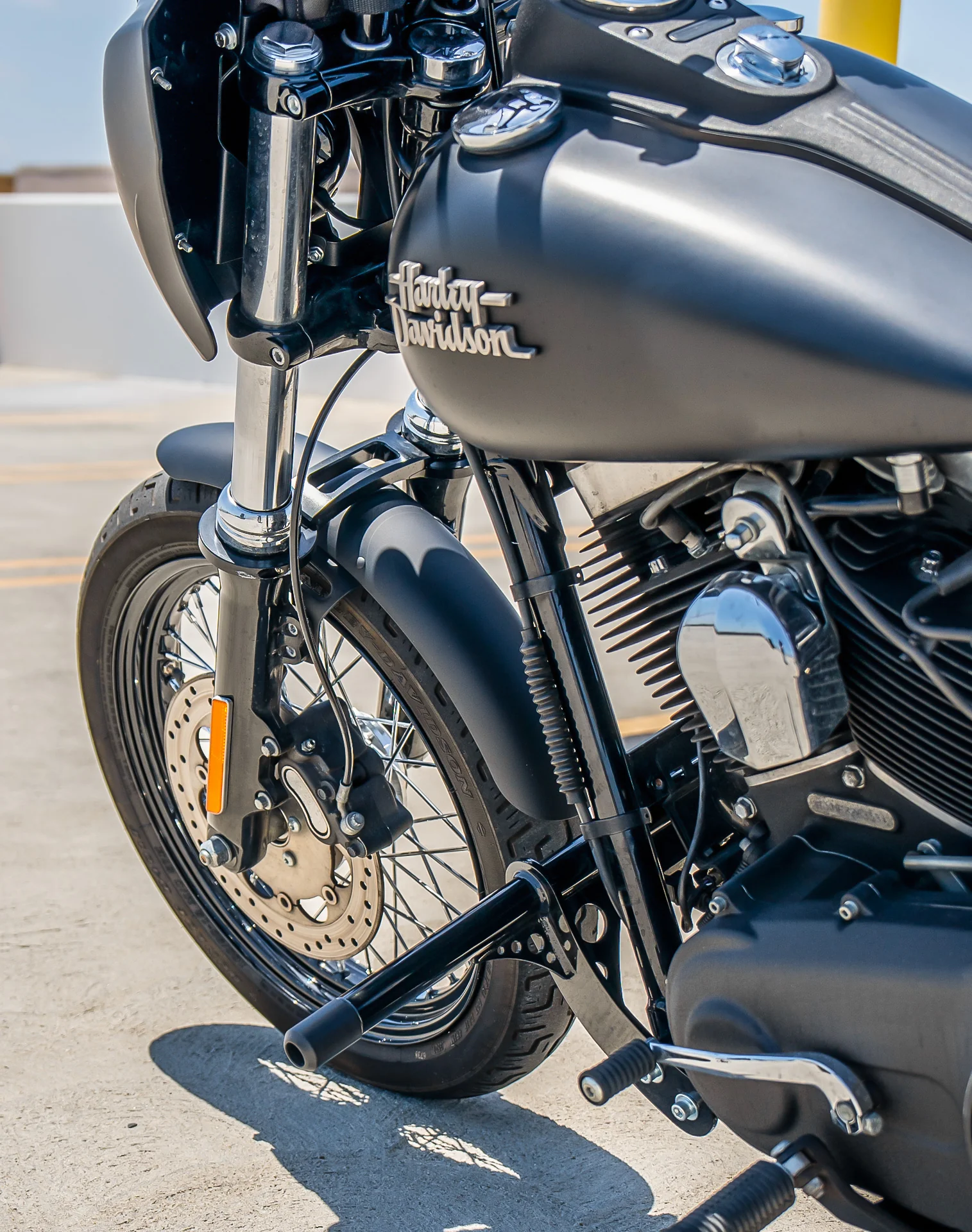 Viking Grimsteel Crash Bar/ Engine Guard for Harley Dyna Super Glide Custom FXDC/I Gloss Black - Image 5