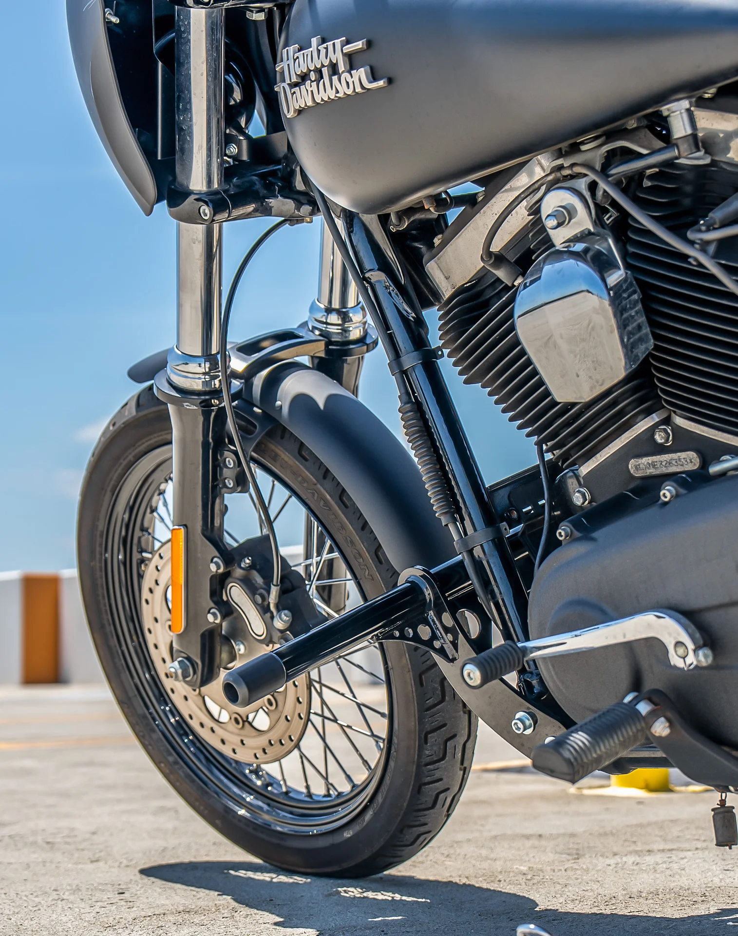 Viking Grimsteel Crash Bar/ Engine Guard for Harley Dyna Super Glide Custom FXDC/I Gloss Black - Image 6