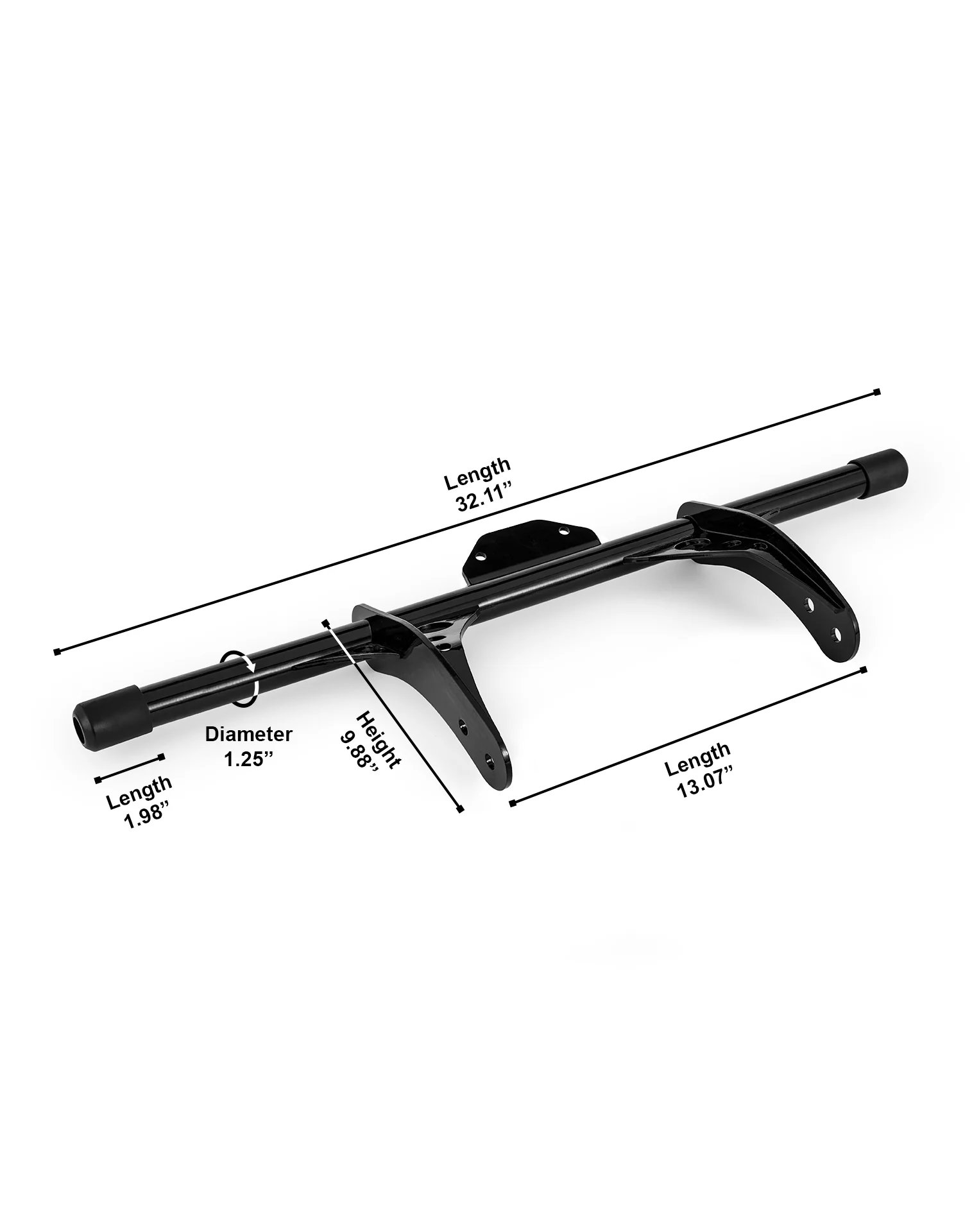 Viking Grimsteel Crash Bar/ Engine Guard for Harley Dyna Switchback FLD Gloss Black - Image 8