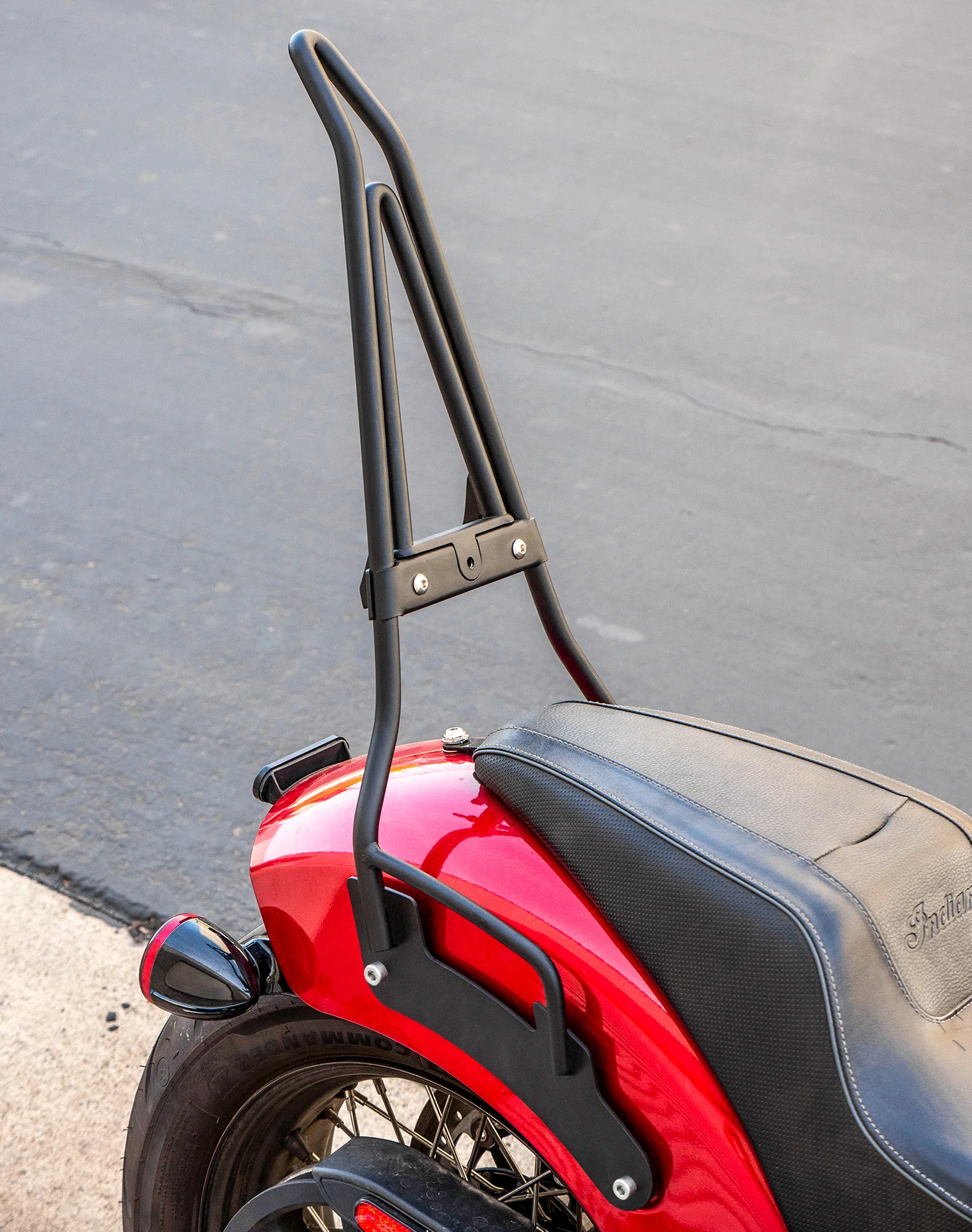 Iron Born Blade 25" Indian Chief (2022+) Sissy Bar with Foldable Luggage Rack Matte Black - Image 4