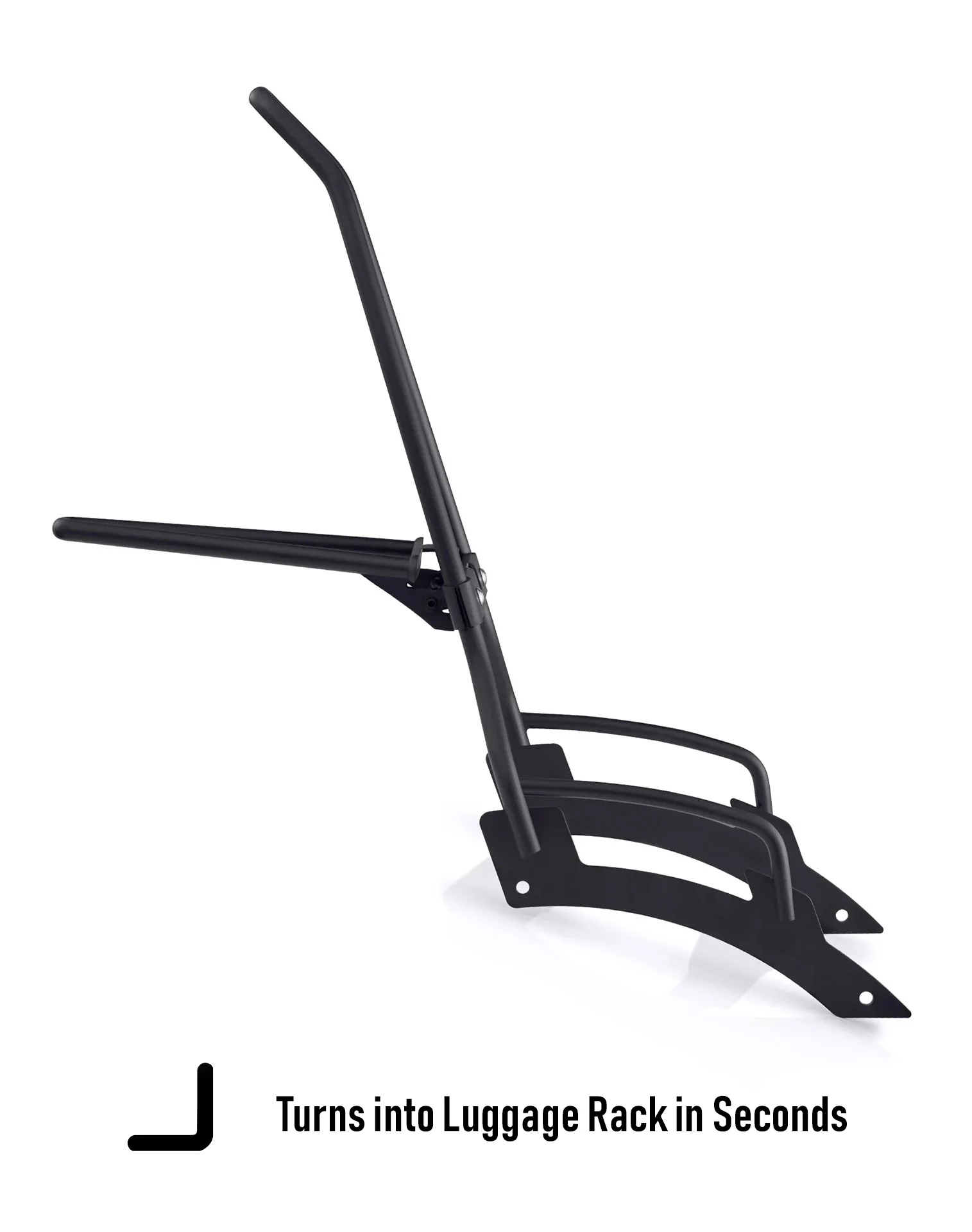 Iron Born Blade 25" Indian Scout Sixty Classic 2025+ Sissy Bar with Foldable Luggage Rack Matte Black - Image 5