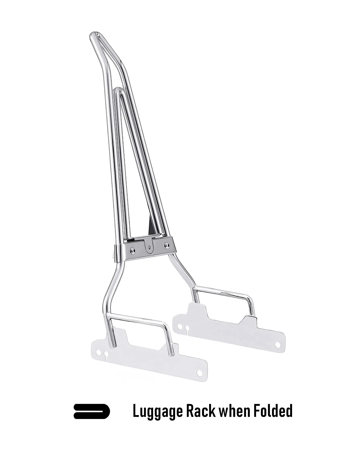 Iron Born Blade 25" Sissy Bar with Foldable Luggage Rack for Harley Dyna Super Glide Custom FXDC/I Chrome - Image 5