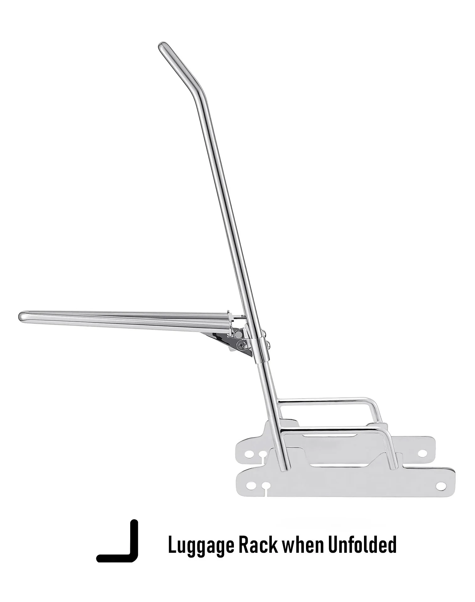 Iron Born Blade 25" Sissy Bar with Foldable Luggage Rack for Harley Dyna Super Glide FXD Chrome - Image 6
