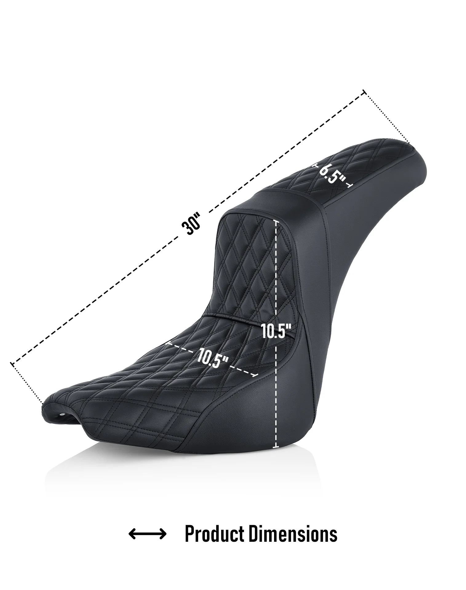 Iron Born Diamond Stitch 2-Up Seat for 2018+ Harley Softail Street Bob FXBB/S - Image 8