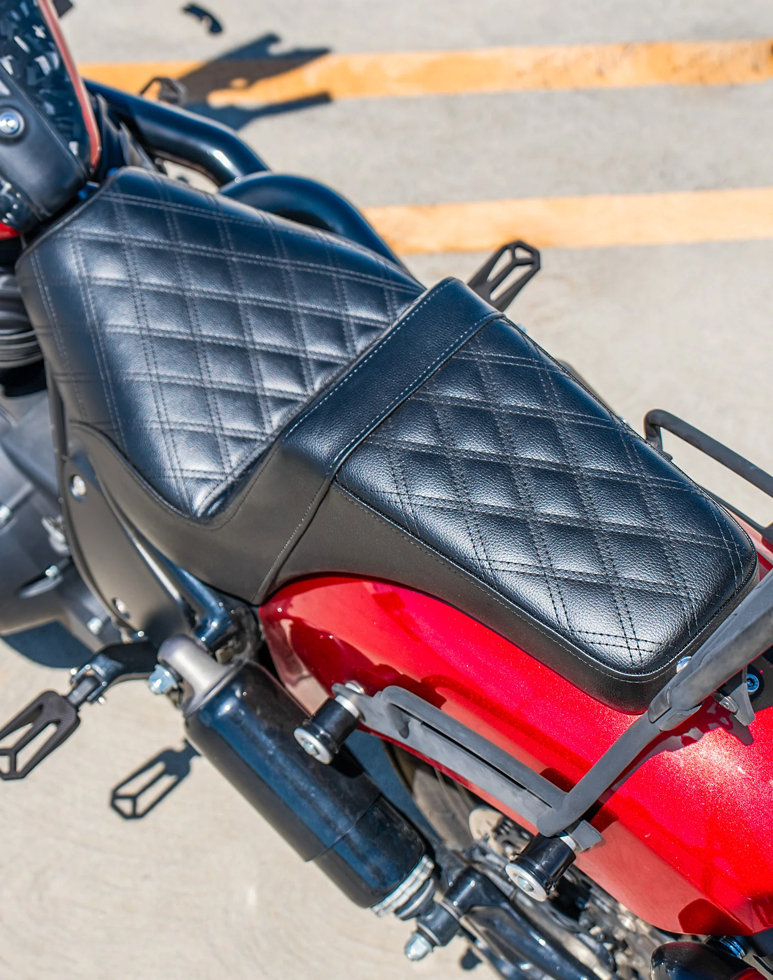 Iron Born Diamond Stitch Indian Sport Chief RT 2-Up Seat Black - Image 3