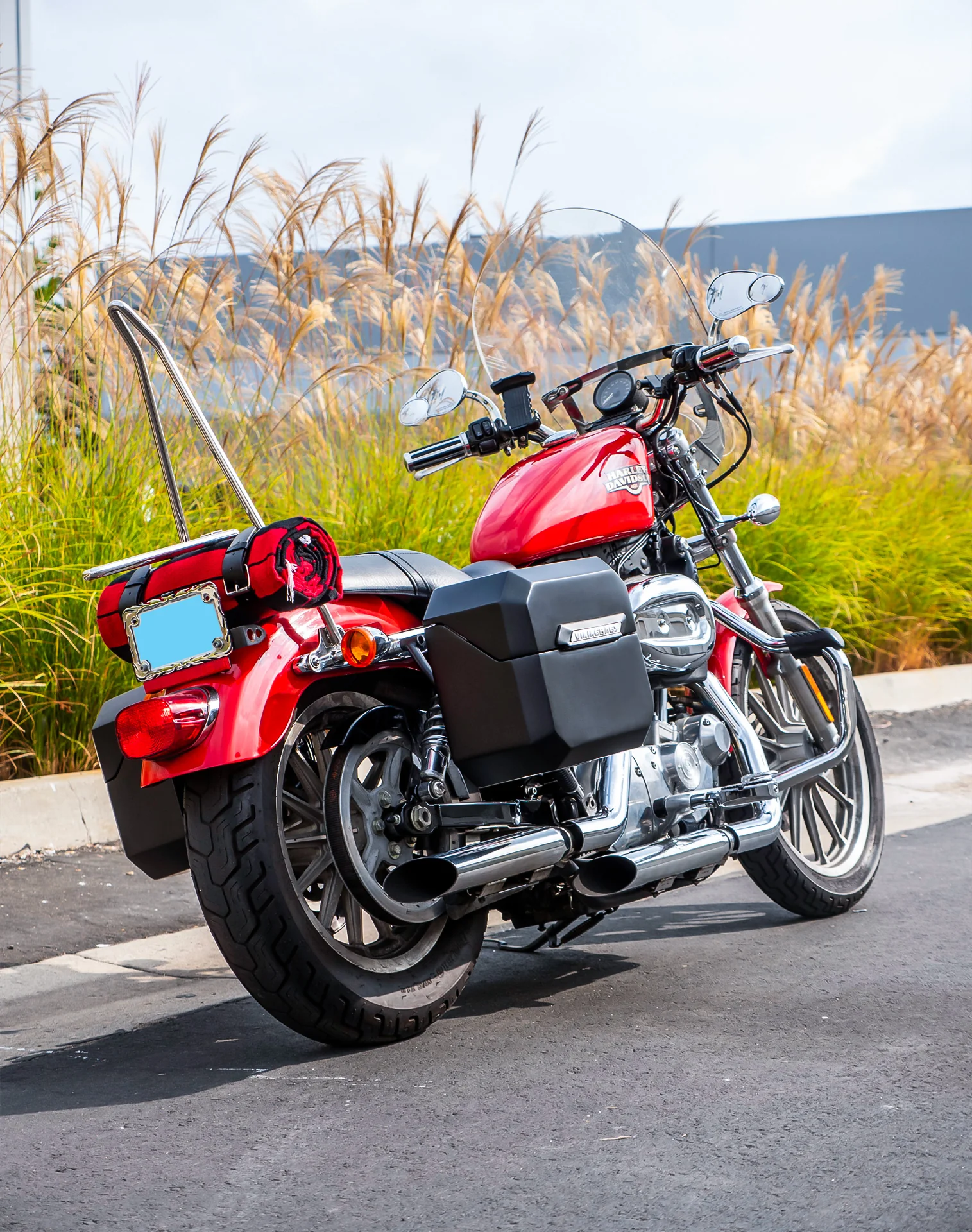 20L - Outlaw Quick-Mount Small Harley Sportster 1200 Low XL1200L Matte Hard Saddlebags - Image 3