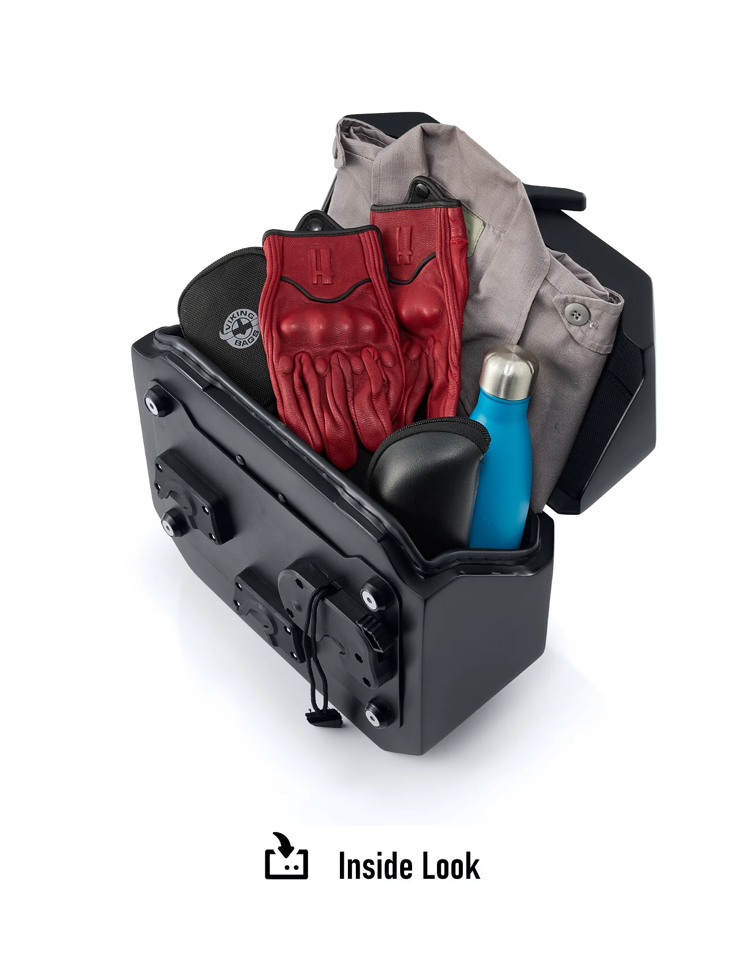 20L - Outlaw Quick-Mount Small Indian Chief Dark Horse Matte Hard Saddlebags - Image 12