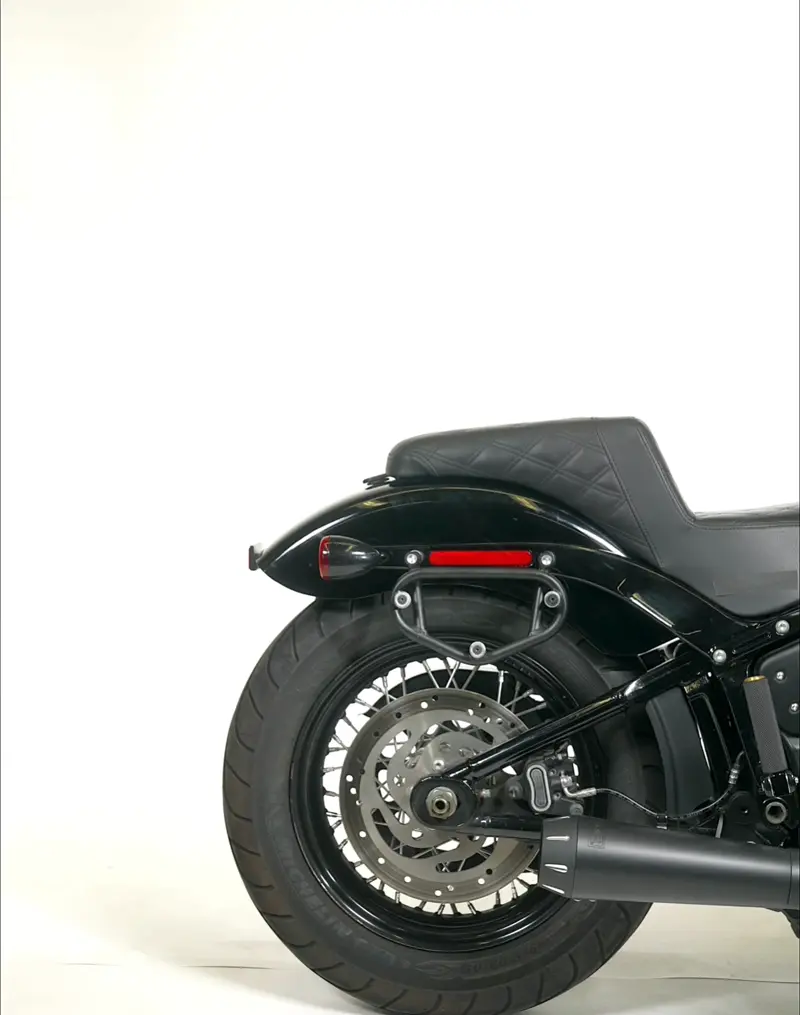 20L - Outlaw Quick-Mount Small Indian Scout Rogue Sixty Leather Wrapped Hard Saddlebags - Image 10