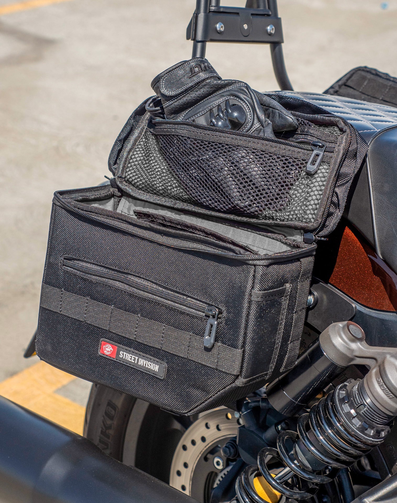 10L - Patriot Small Honda Rebel 1100 Motorcycle Throw Over Saddlebags - Image 5