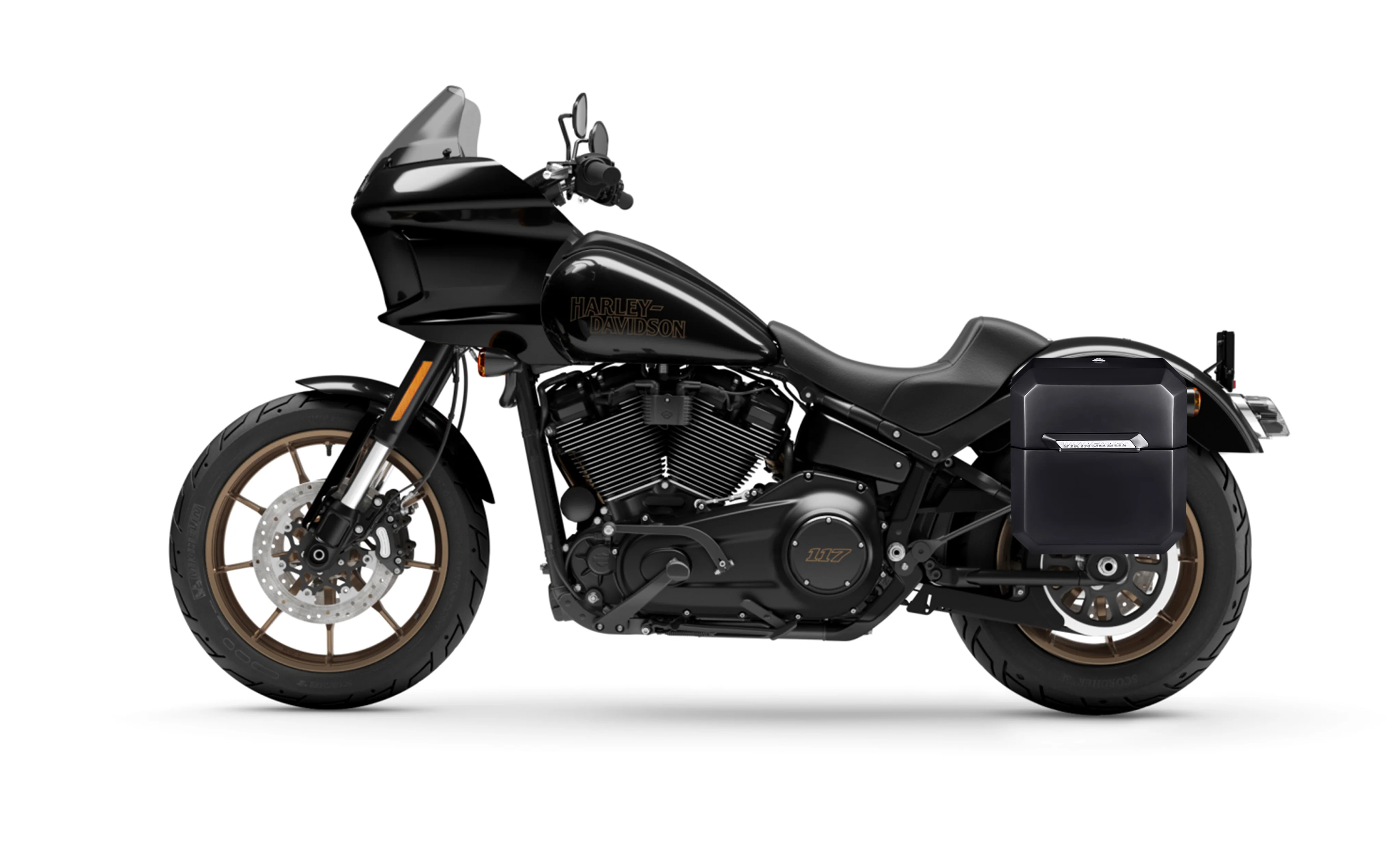15L - Outlaw Quick Mount Medium Harley Softail Low Rider ST Painted Hard Solo Saddlebag (Left Only) - Image 2
