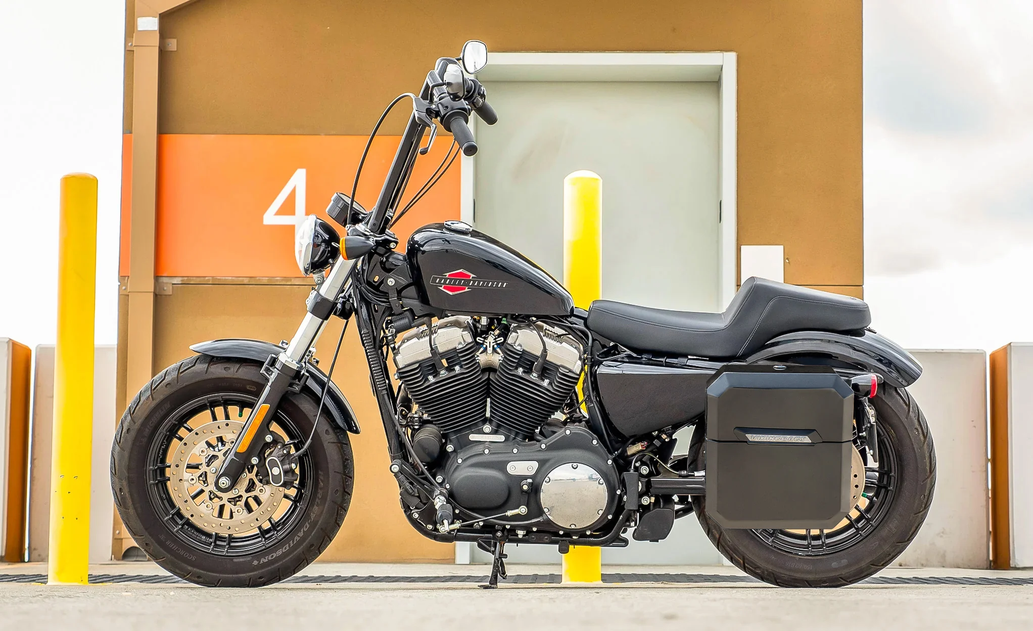 15L - Outlaw Quick Mount Medium Harley Sportster Forty Eight 48 XL1200X Painted Hard Solo Saddlebag (Left Only) - Image 2