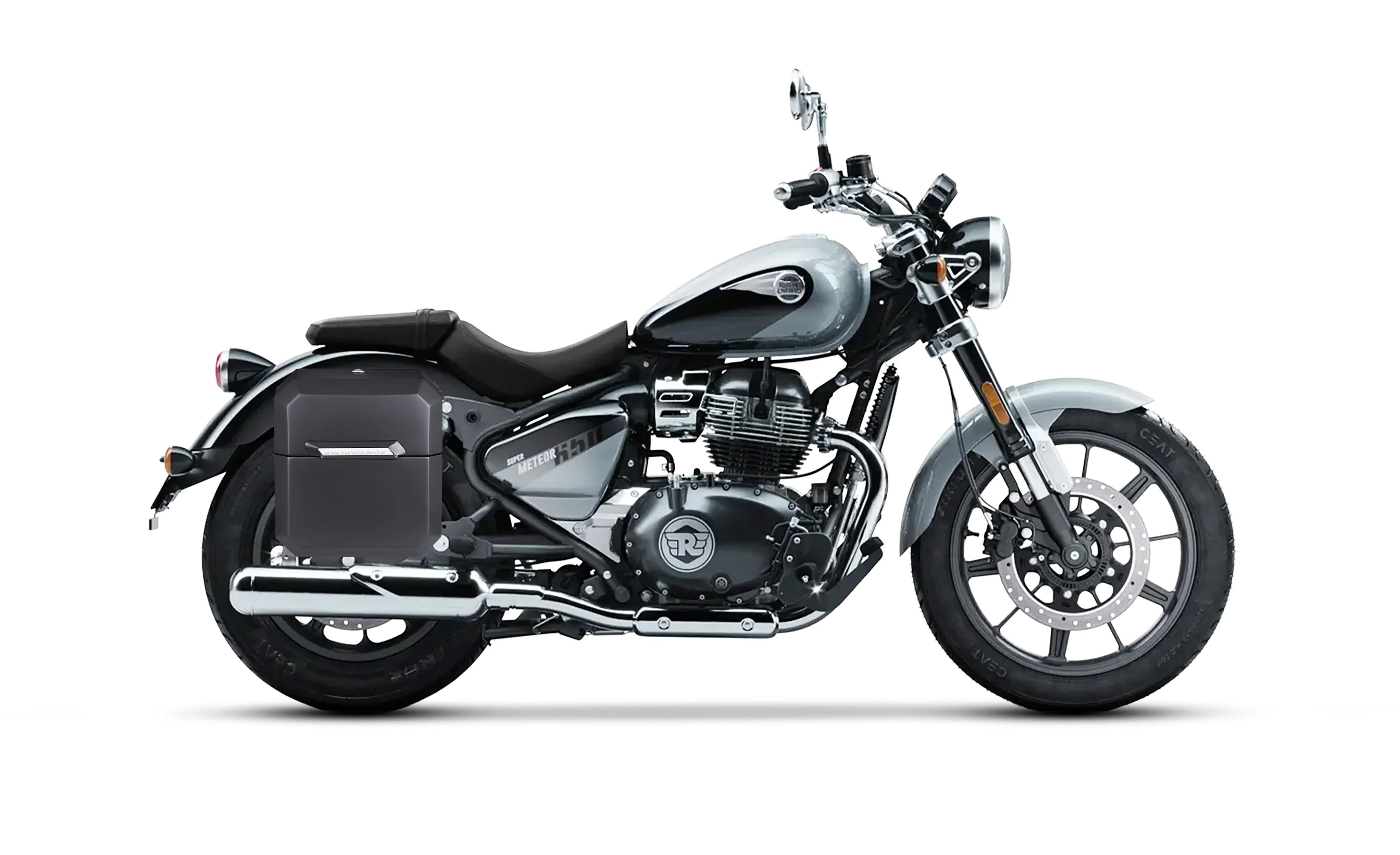 15L - Outlaw Quick Mount Medium Royal Enfield Super Meteor 650 Matte Hard Solo Saddlebag (Right Only) - Image 2