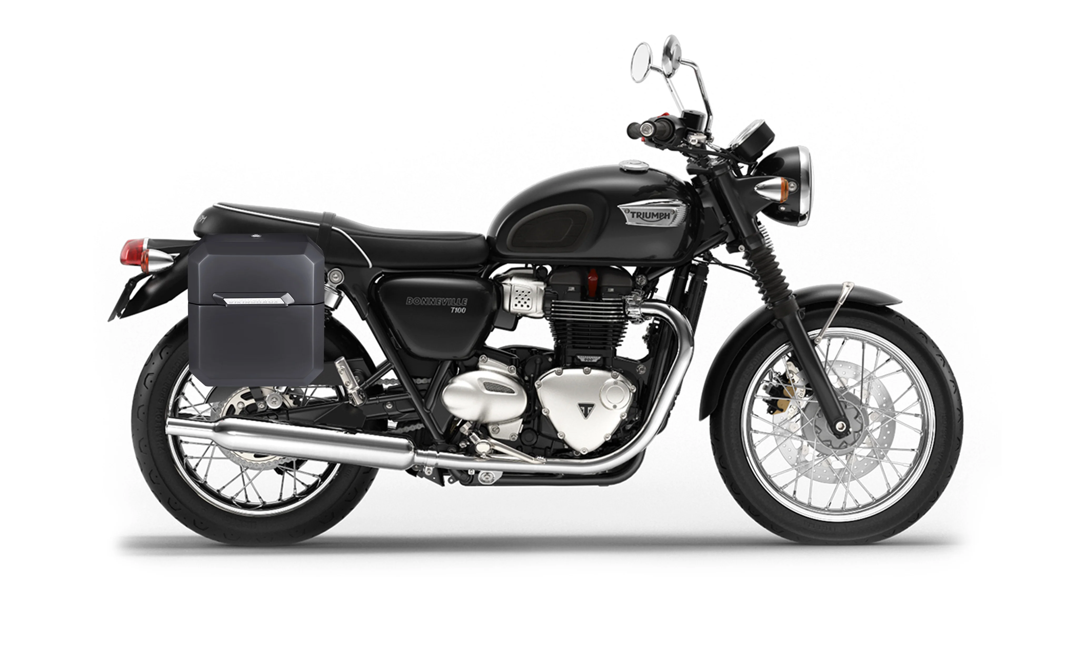 15L - Outlaw Quick Mount Medium Triumph Bonneville T100 Matte Hard Solo Saddlebag (Right Only) - Image 2