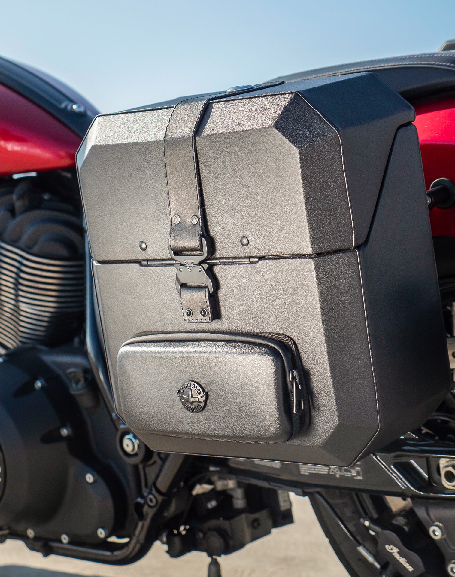 15L - Outlaw Quick Mount Medium Indian Sport Chief Hard Solo Saddle Bag (Left Only) - Image 4