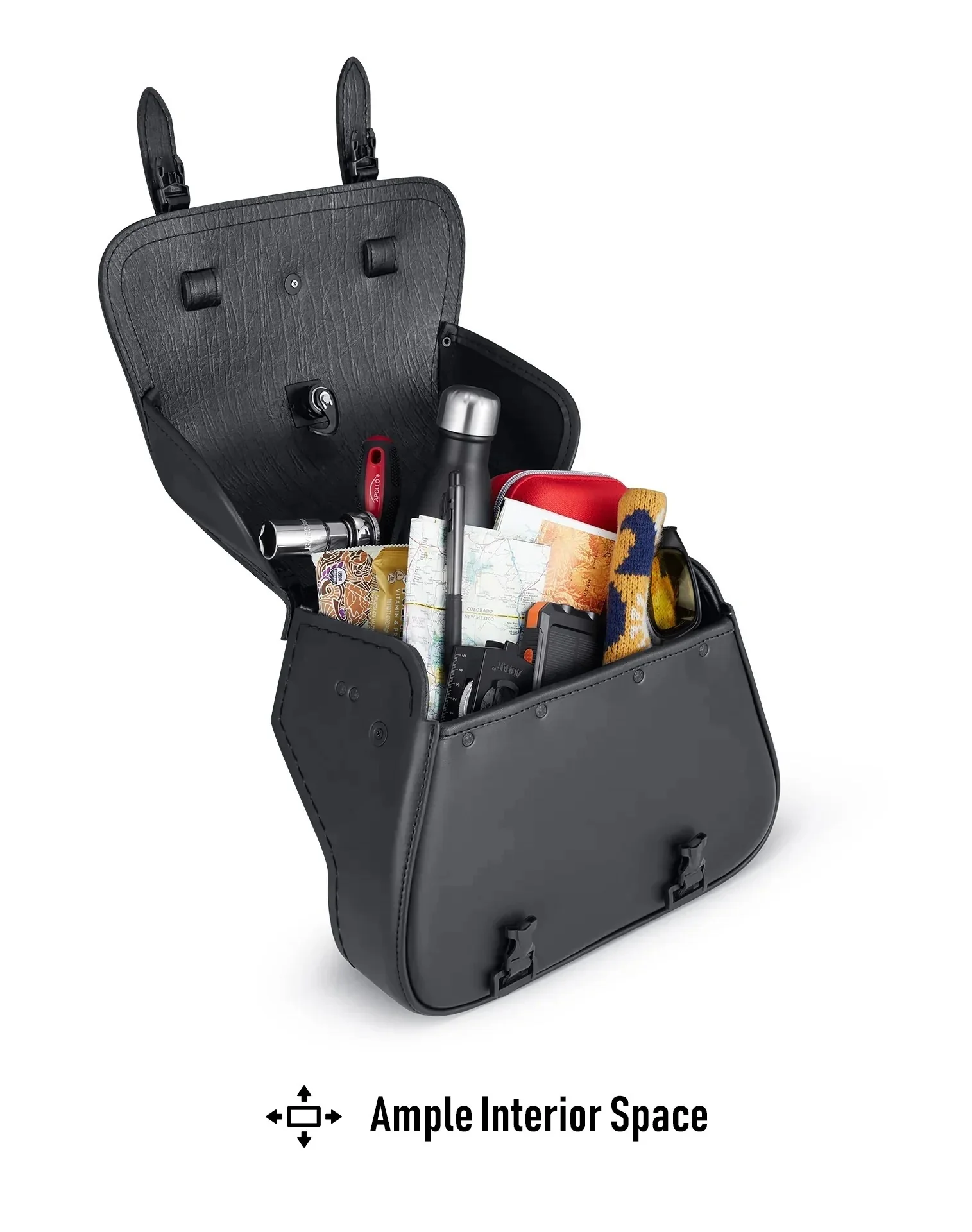 25L - SpiritBlade Large 2025+ Indian Scout Bobber Leather Motorcycle Saddlebags - Image 11