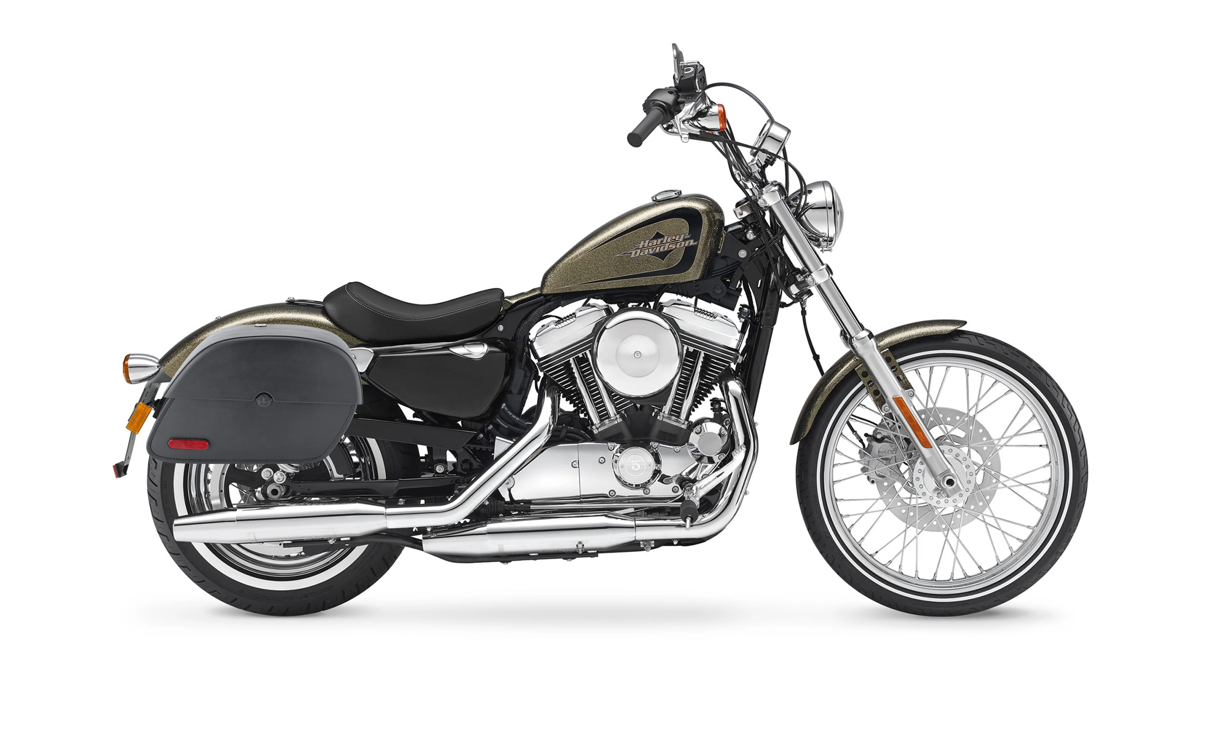 32L - Panzer Large Hard Mount Shock Cutout Saddlebags for Harley Sportster Seventy Two XL1200V - Image 2