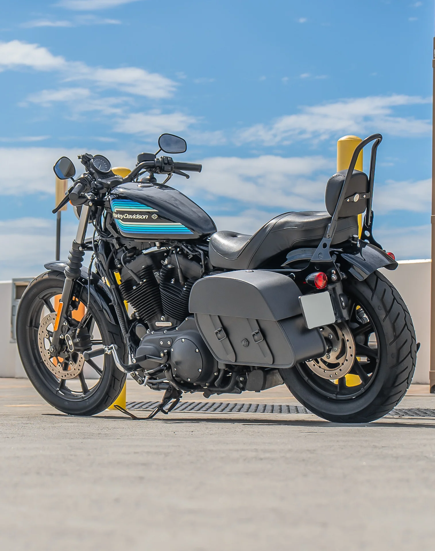 28L - Baelor Medium Quick Mount Motorcycle Saddlebags For Harley Sportster 1200 Iron XL1200NS - Image 3
