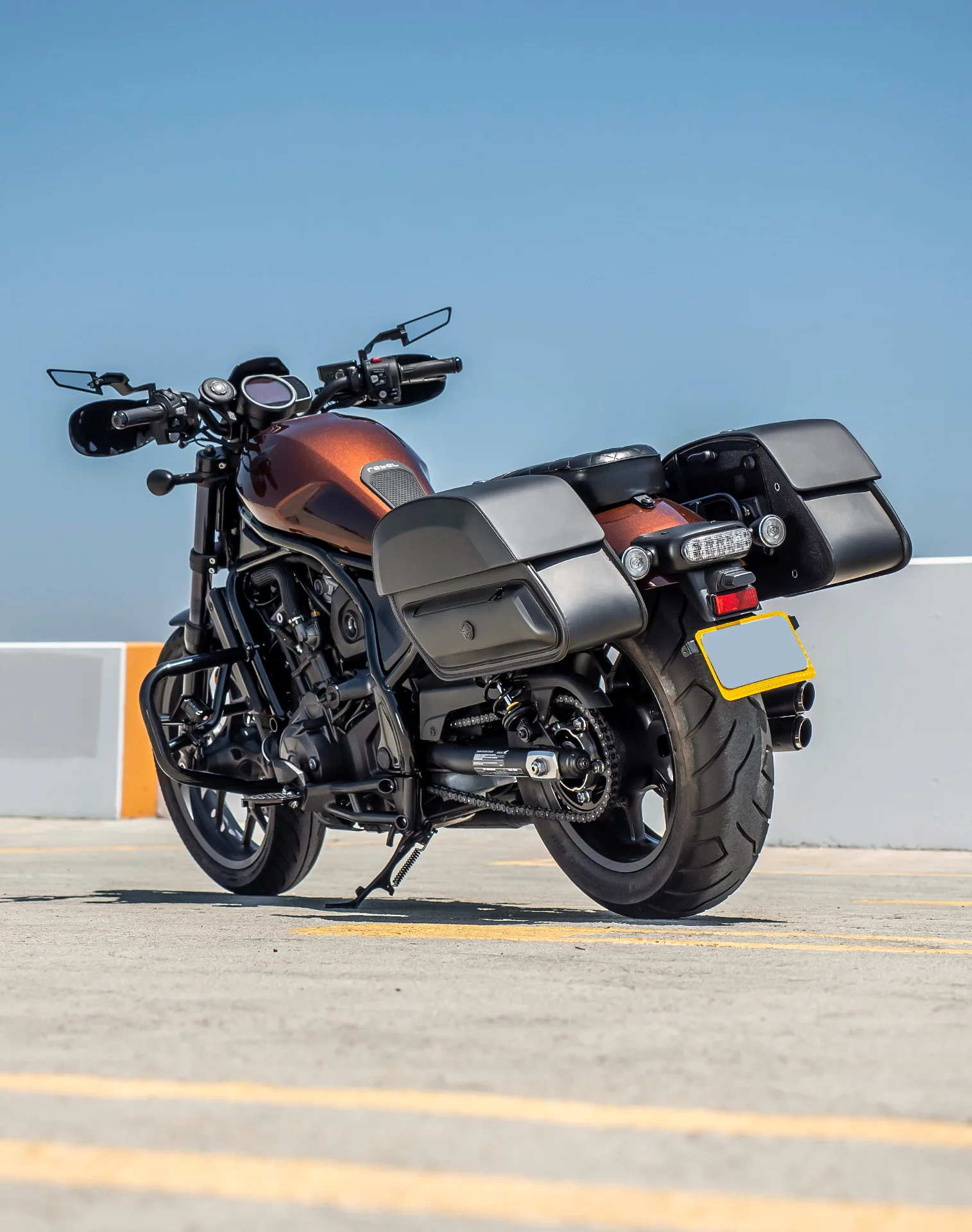 28L - Pantheon Medium Quick Mount Honda Rebel 1100 Motorcycle Saddlebags - Image 3