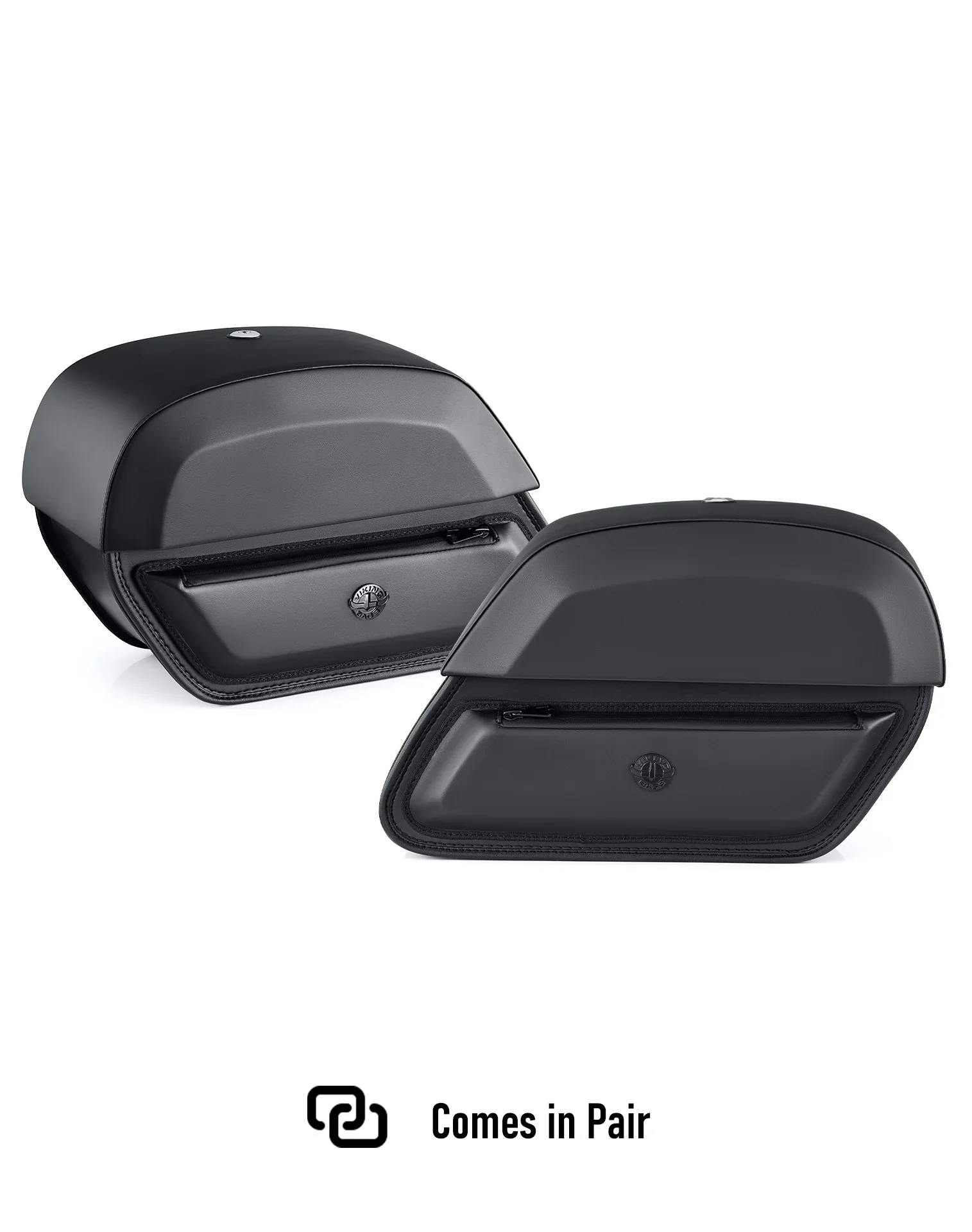 28L - Pantheon Medium Hard Mount Leather Saddlebags for Harley Softail Fat Boy FLFB/S - Image 5