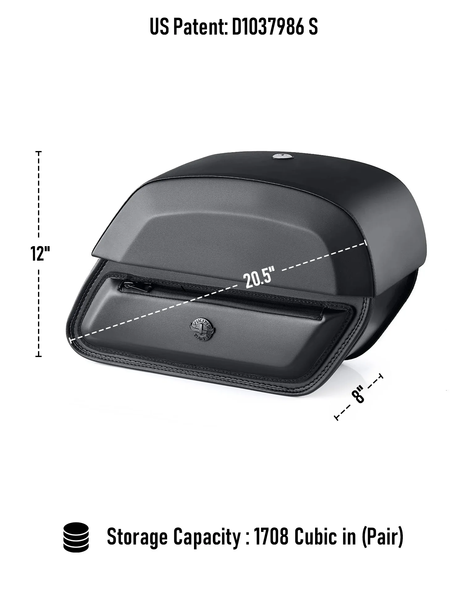 28L - Pantheon Medium Hard Mount Saddlebags for Harley Softail Slim FLSL - Image 3