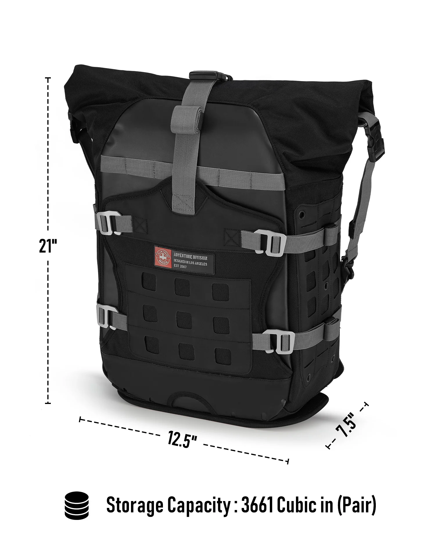 60L - Apex Large Kawasaki Versys 1000 ADV Touring Panniers - Image 3