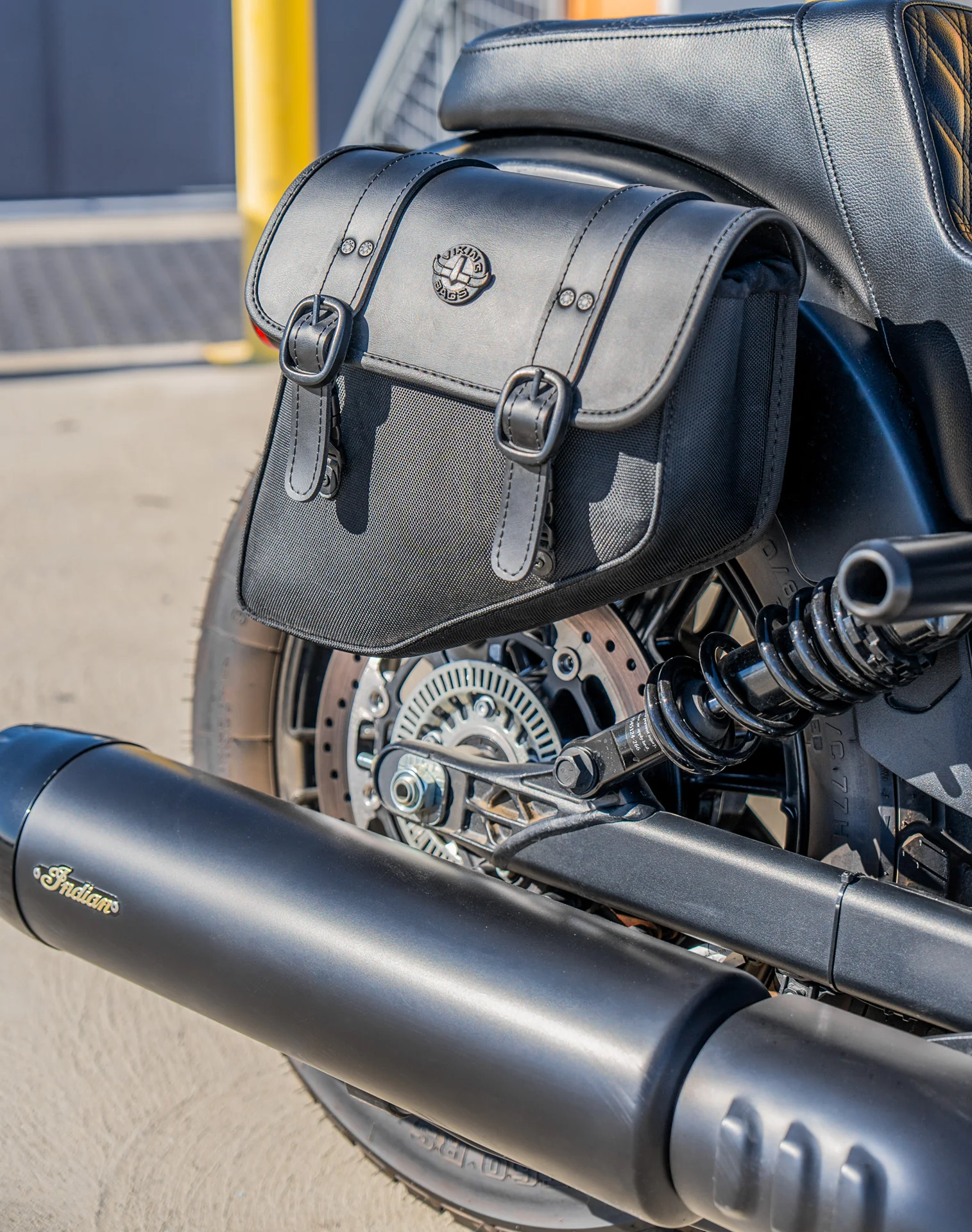 8L - Pony Indian Scout Sixty Bobber 2025+ Leather Motorcycle Saddlebags - Image 5