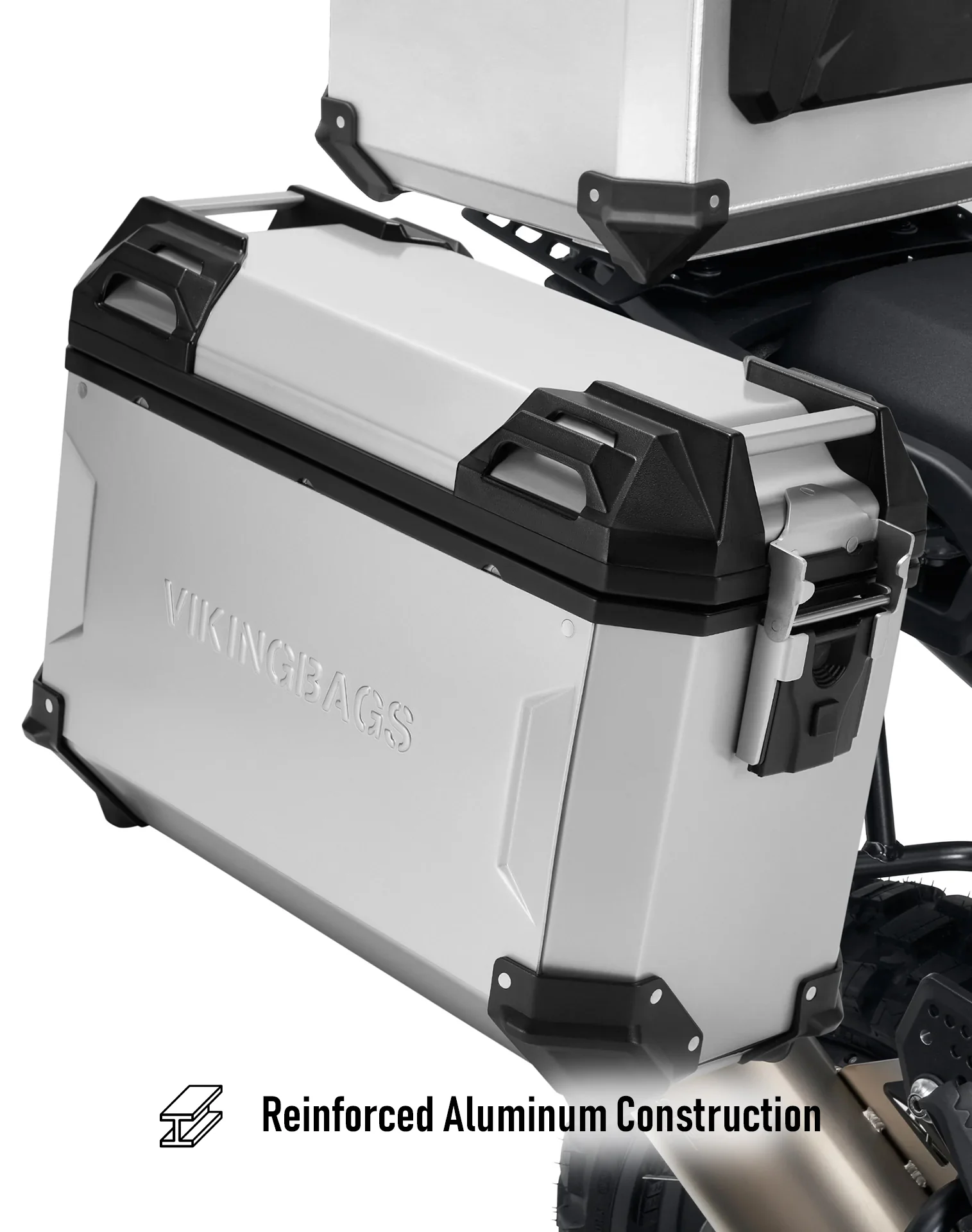 45L - Apex XL Honda CRF1000L Africa Twin/Adv Sports Aluminum Side Cases Silver - Image 10