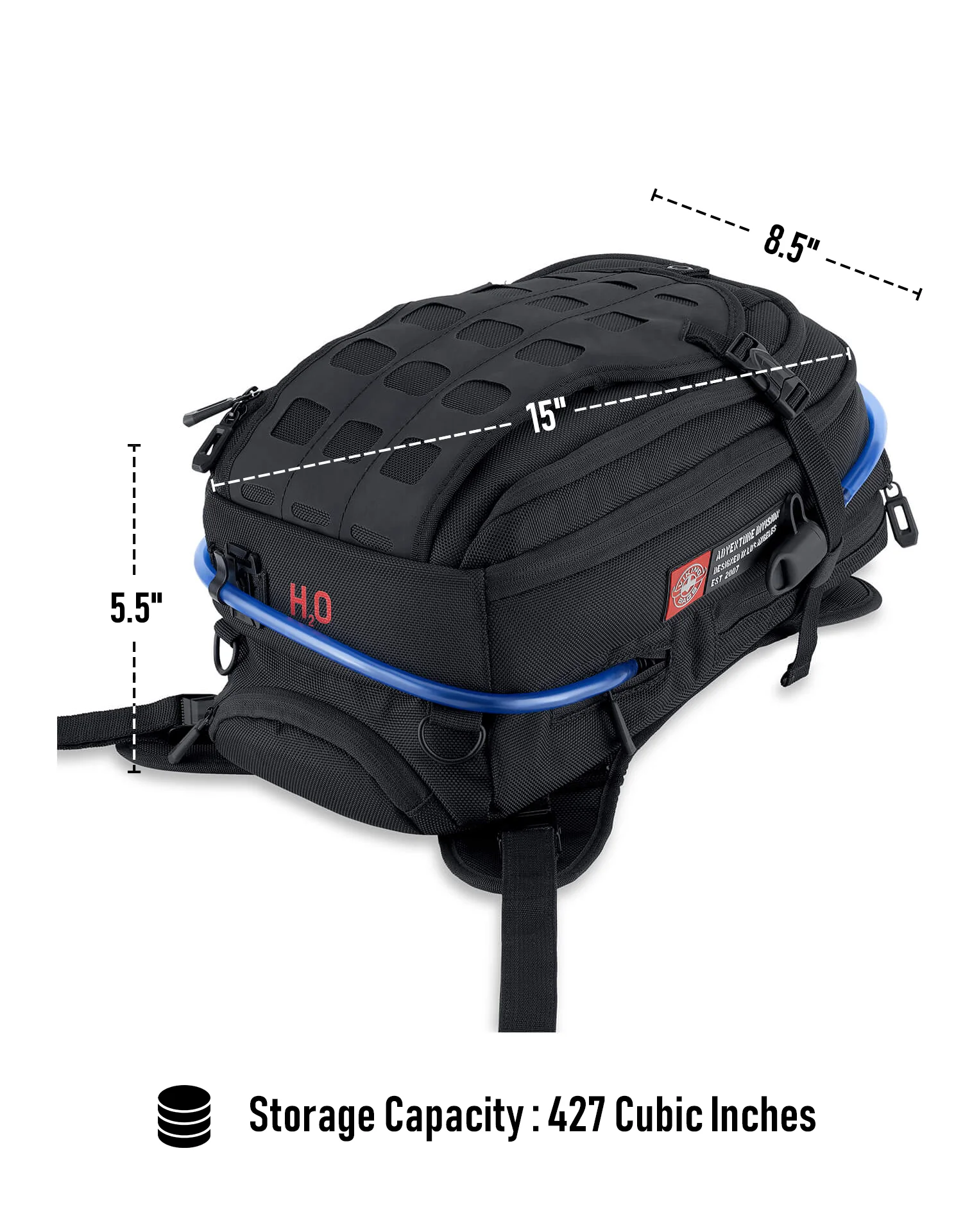 7L - Apex Suzuki ADV Touring Tank Bag with Hydration Pack - Image 7