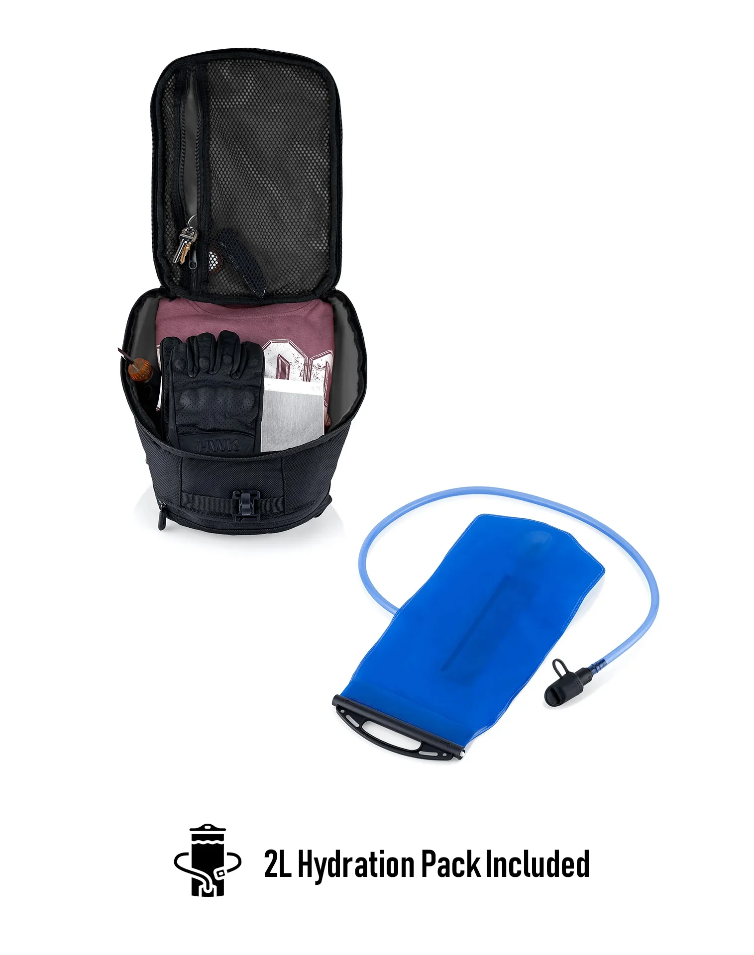 7L - Apex Triumph ADV Touring Tank Bag with Hydration Pack - Image 13