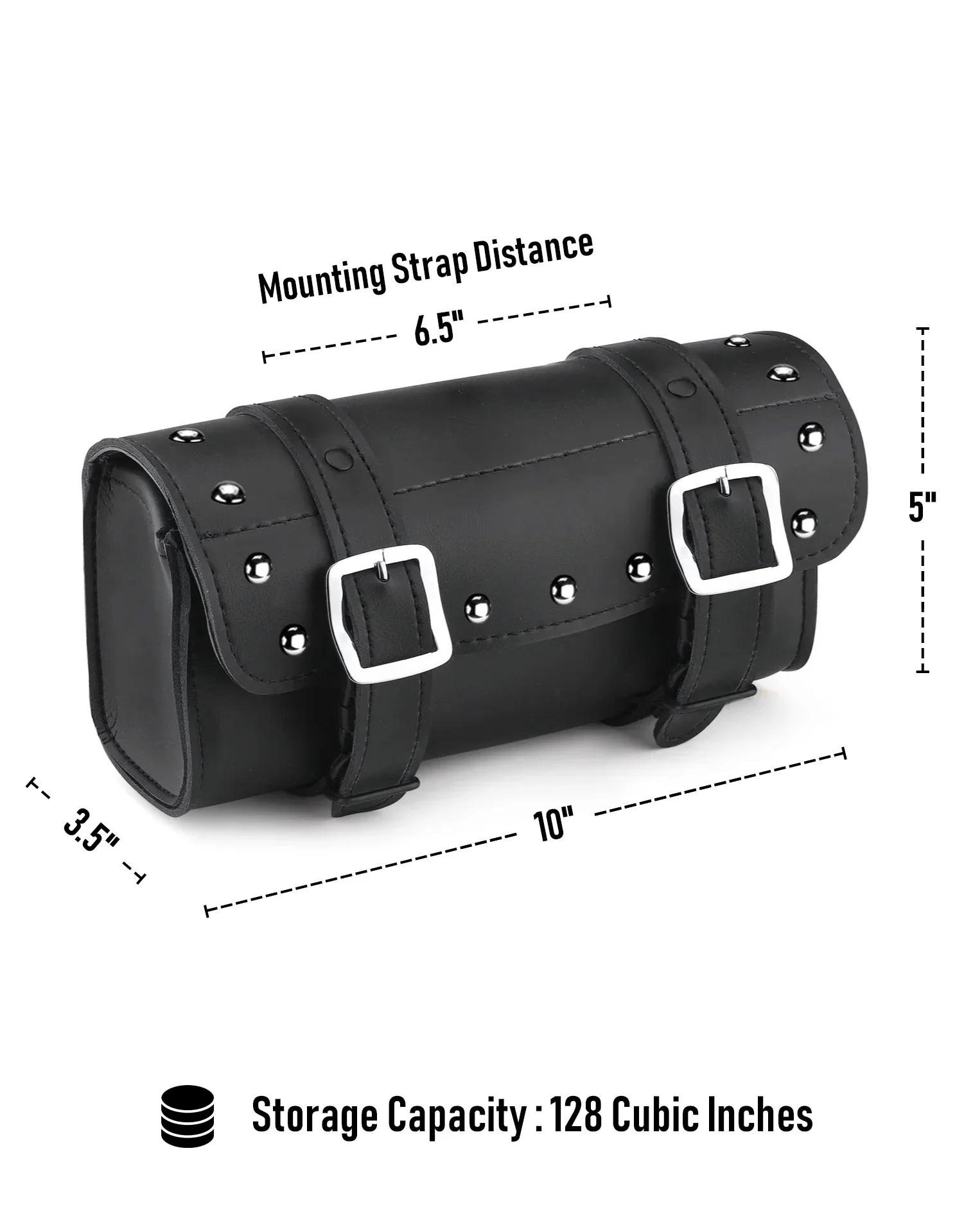 2L - Armor Studded Leather Motorcycle Fork Bag for Harley Davidson - Image 7