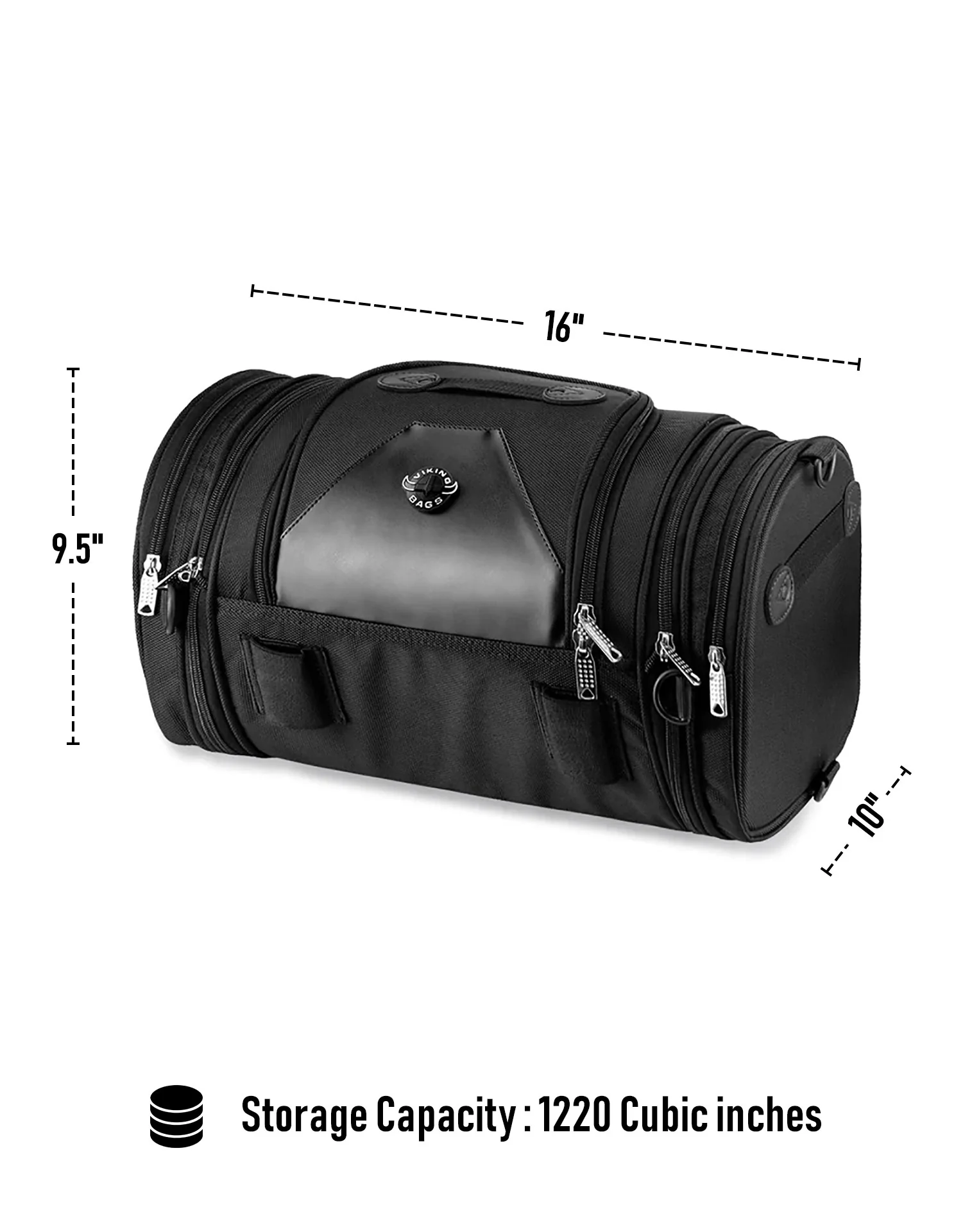 20L - Axwell Medium Hyosung Motorcycle Sissy Bar Bag - Image 5