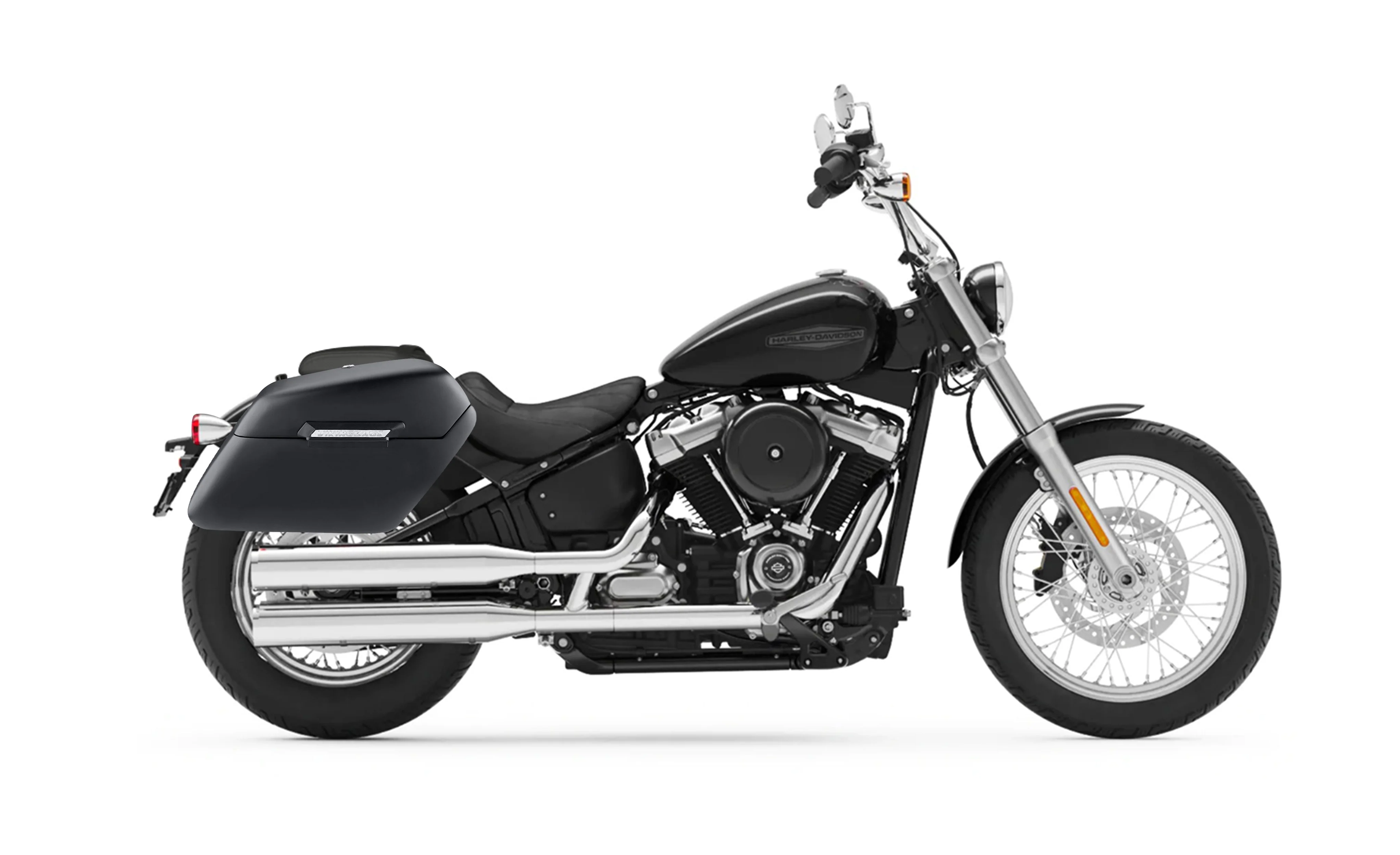 42L - Baldur Extra Large Matte Motorcycle Hard Saddlebags for Harley Softail Standard FXST - Image 2