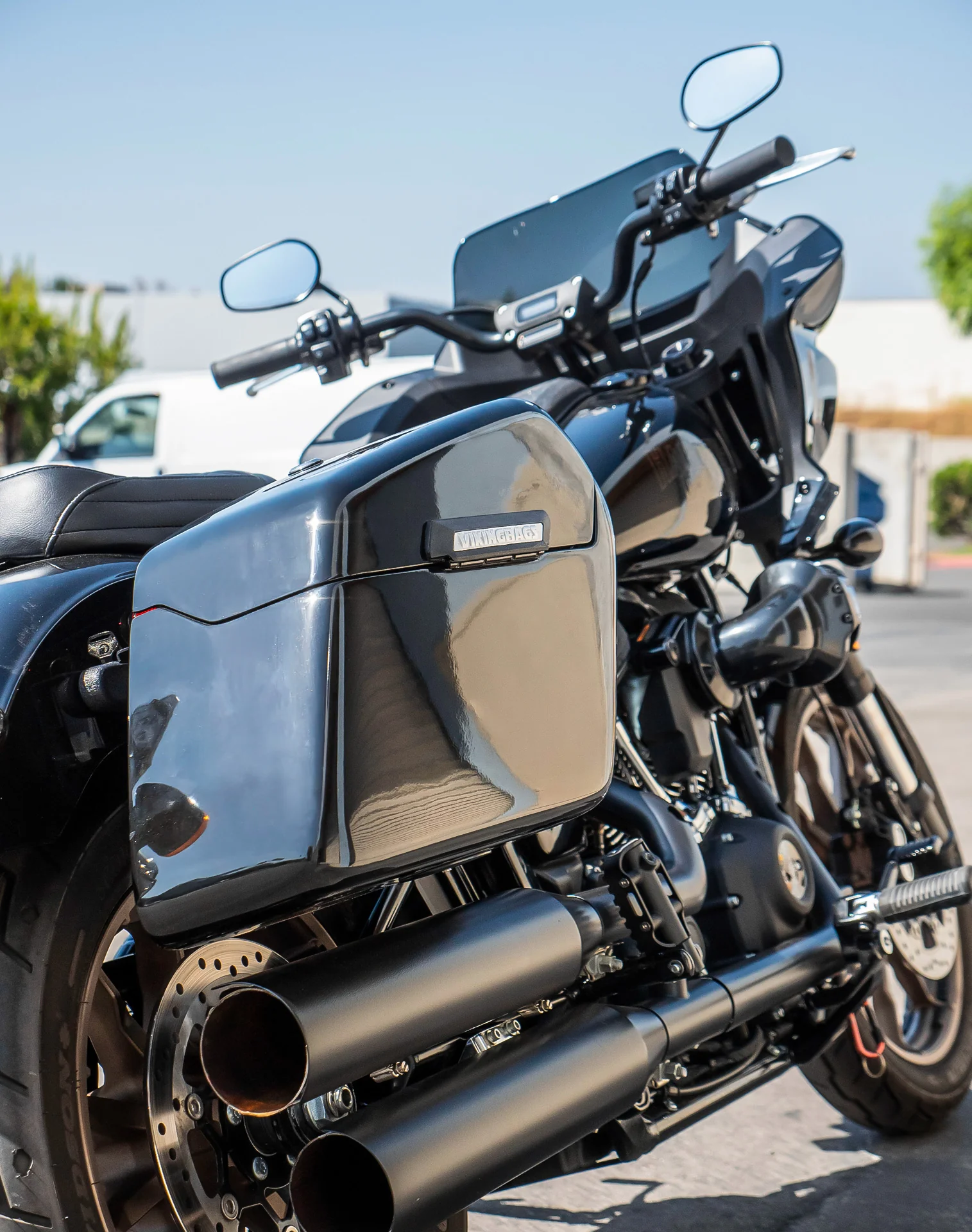 42L - Baldur Extra Large Painted Hard Saddlebags for Harley Softail Low Rider ST FXLRST - Image 5