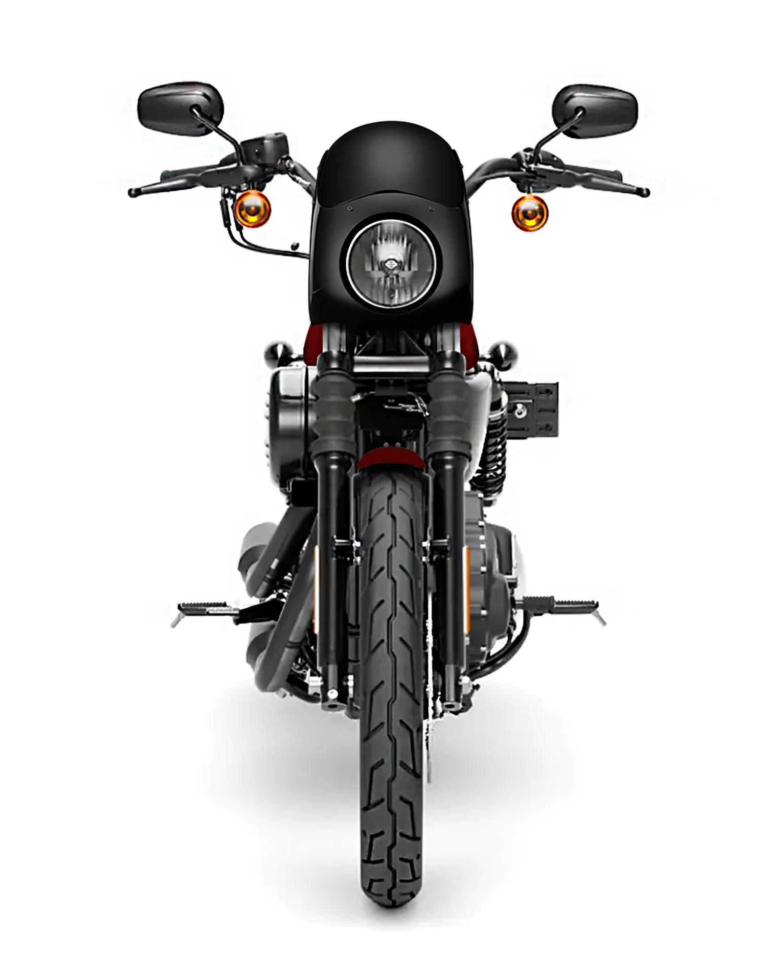 Viking Bronco Motorcycle Fairing For Harley Sportster 883 Custom XL883C Gloss Black - Image 3