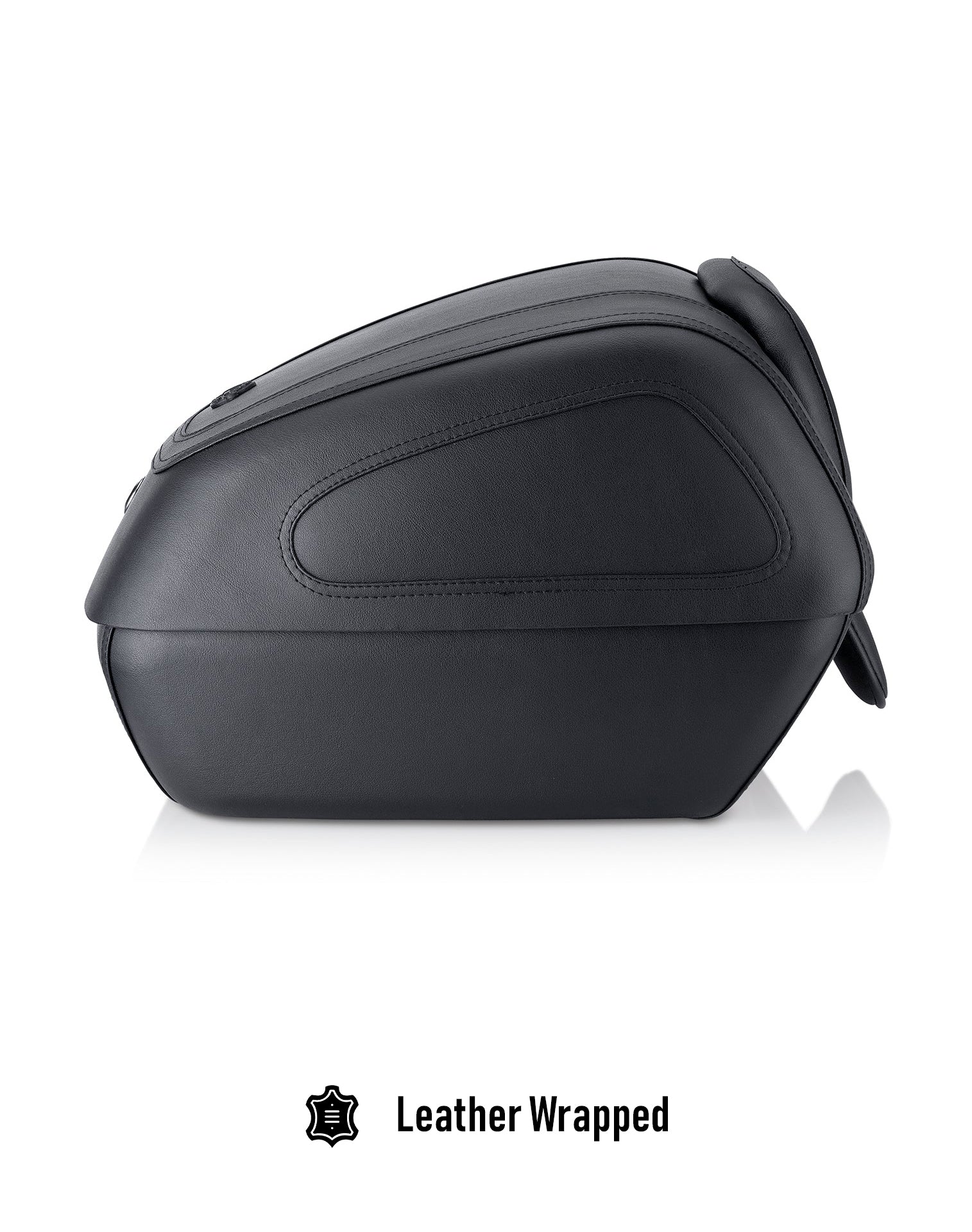 42L - Challenger XL Kawasaki Leather Wrapped Hard Motorcycle Trunk - Image 8