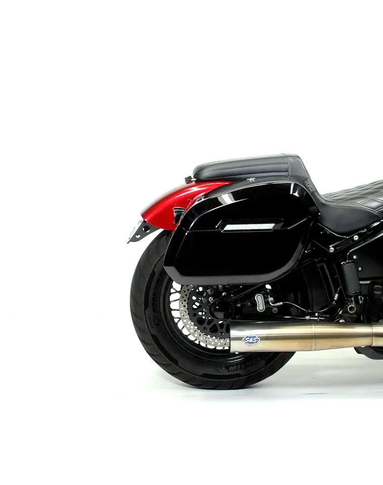 32L - Darkin Large Quick Mount Painted Hard Saddlebags for Harley Softail Standard FXST - Image 8