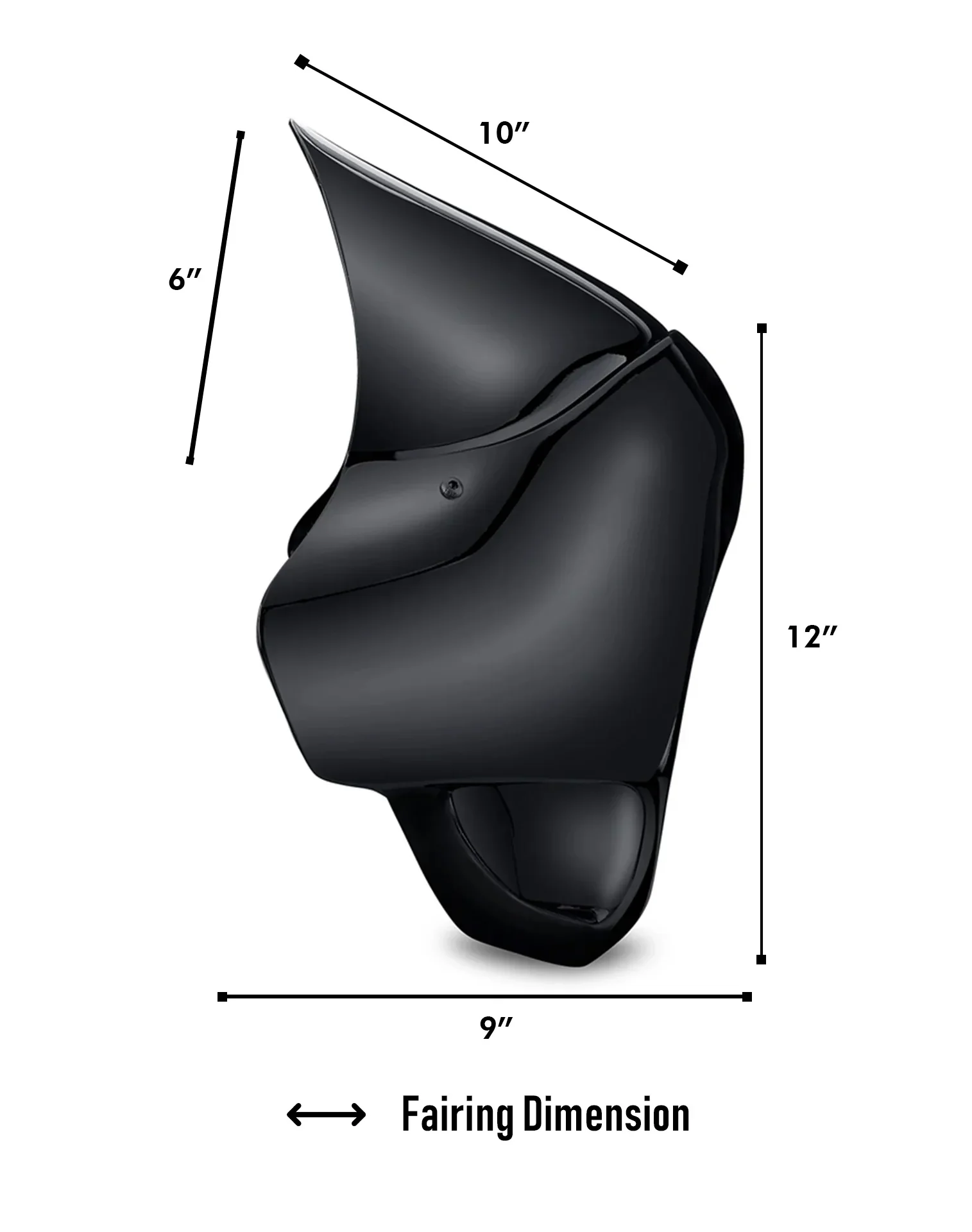 Viking Derby Motorcycle Fairing For Harley Sportster 883 Custom XL883C Gloss Black - Image 4