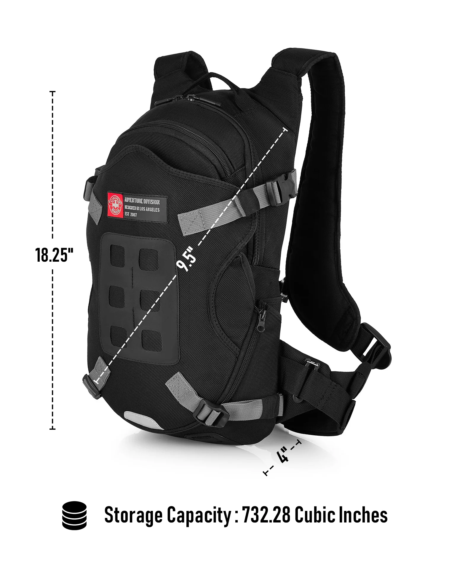 12L - Explorer KTM Adventure Touring Backpack with Chest Harness - Image 3